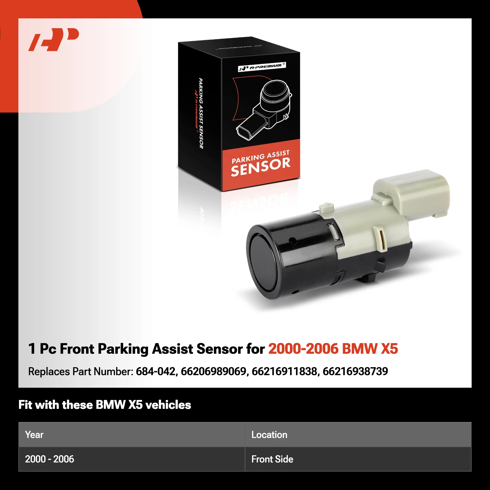 1 Pc Front Parking Assist Sensor for 2000-2006 BMW X5