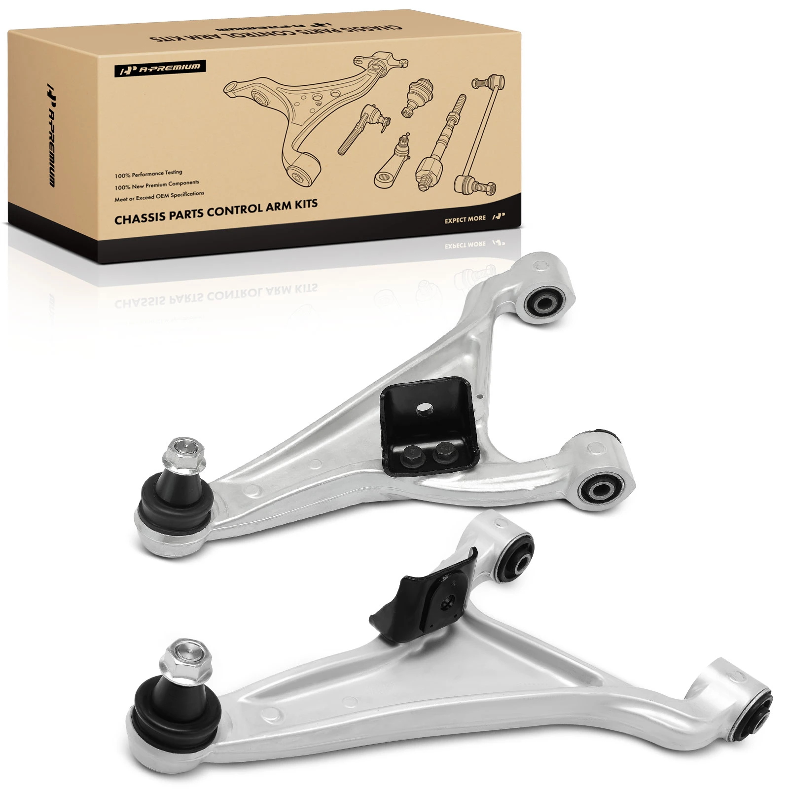 2 Pcs Rear Upper Control Arm & Ball Joint