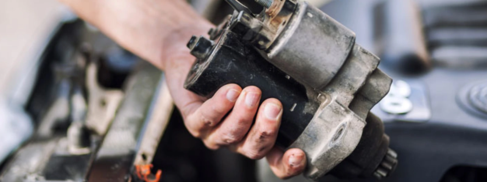 take out the broken starter carefully