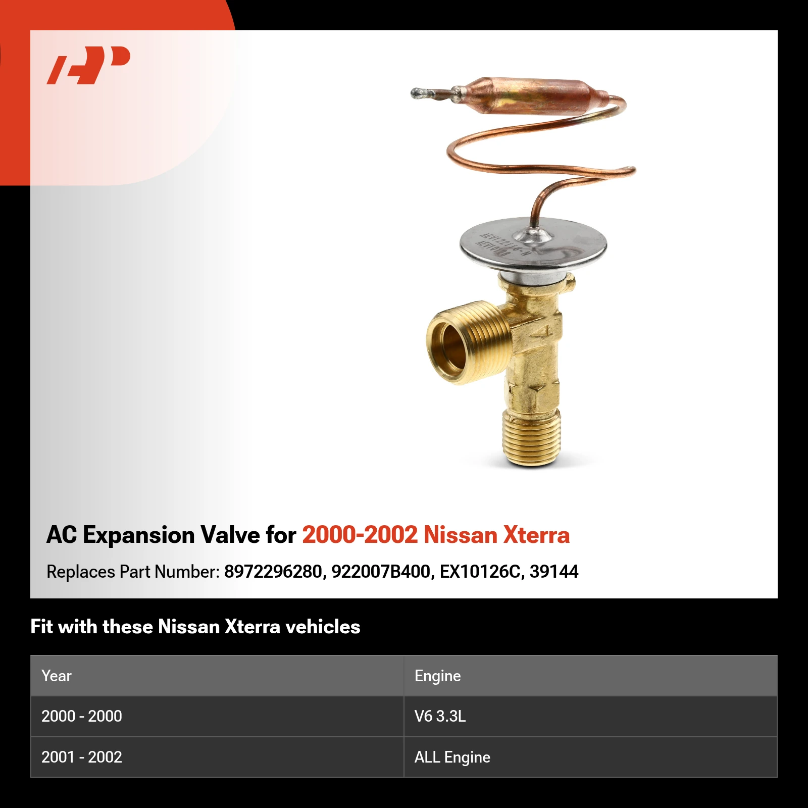 AC Expansion Valve for 2000-2002 Nissan Xterra