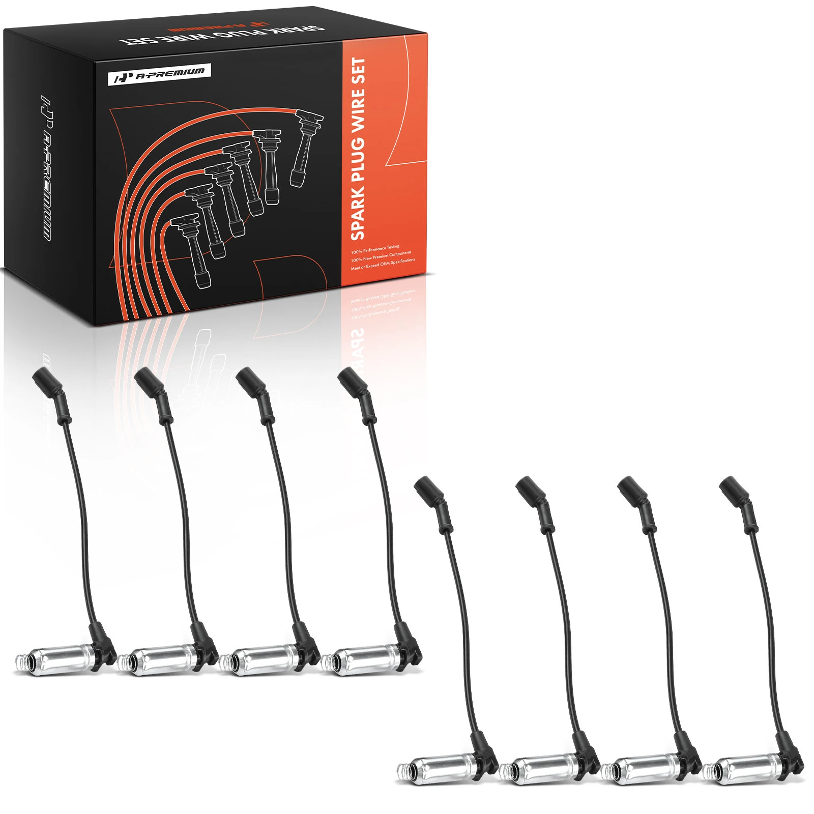 8 Pcs 8mm Spark Plug Wire Set