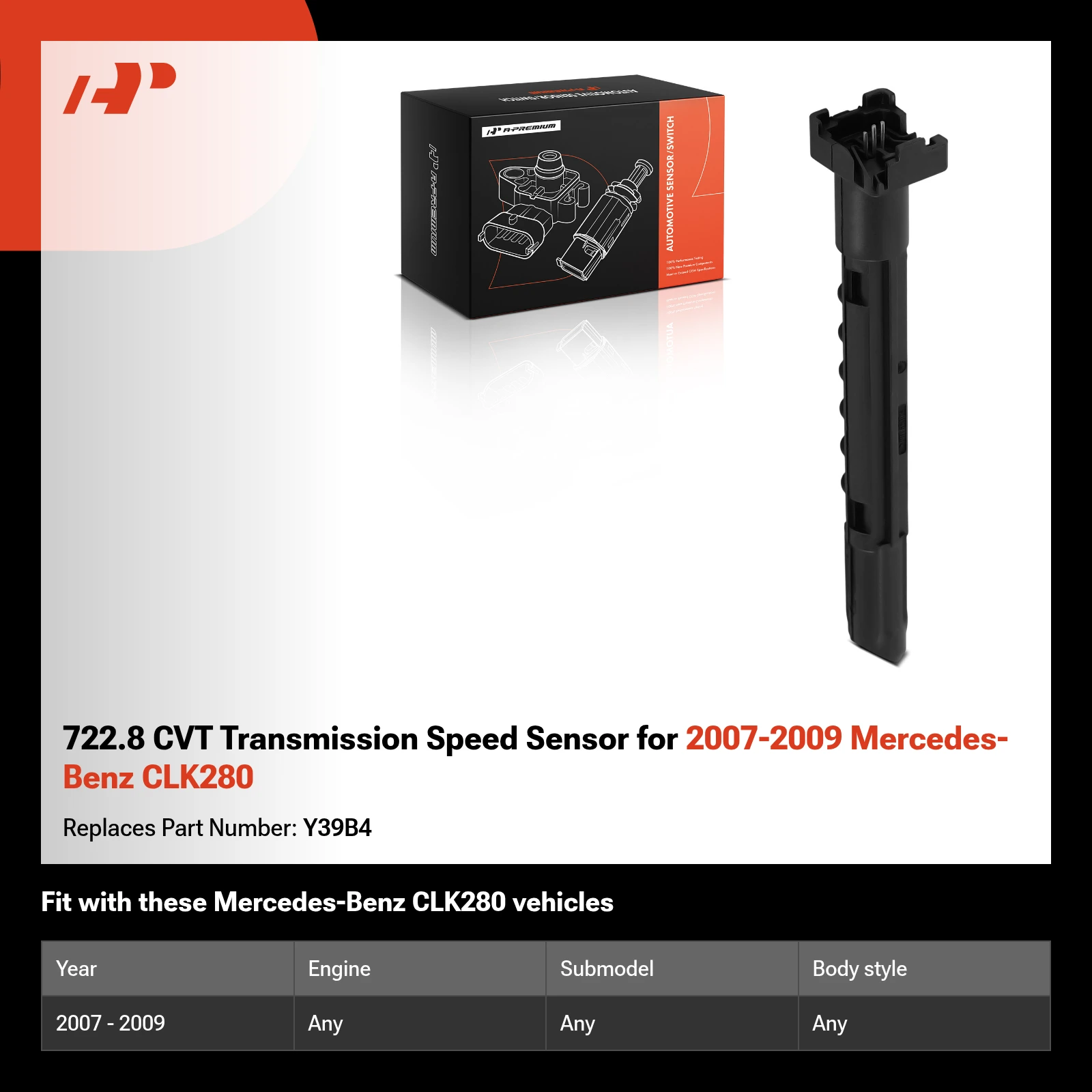 722.8 CVT Transmission Speed Sensor for 2007-2009 Mercedes-Benz CLK280