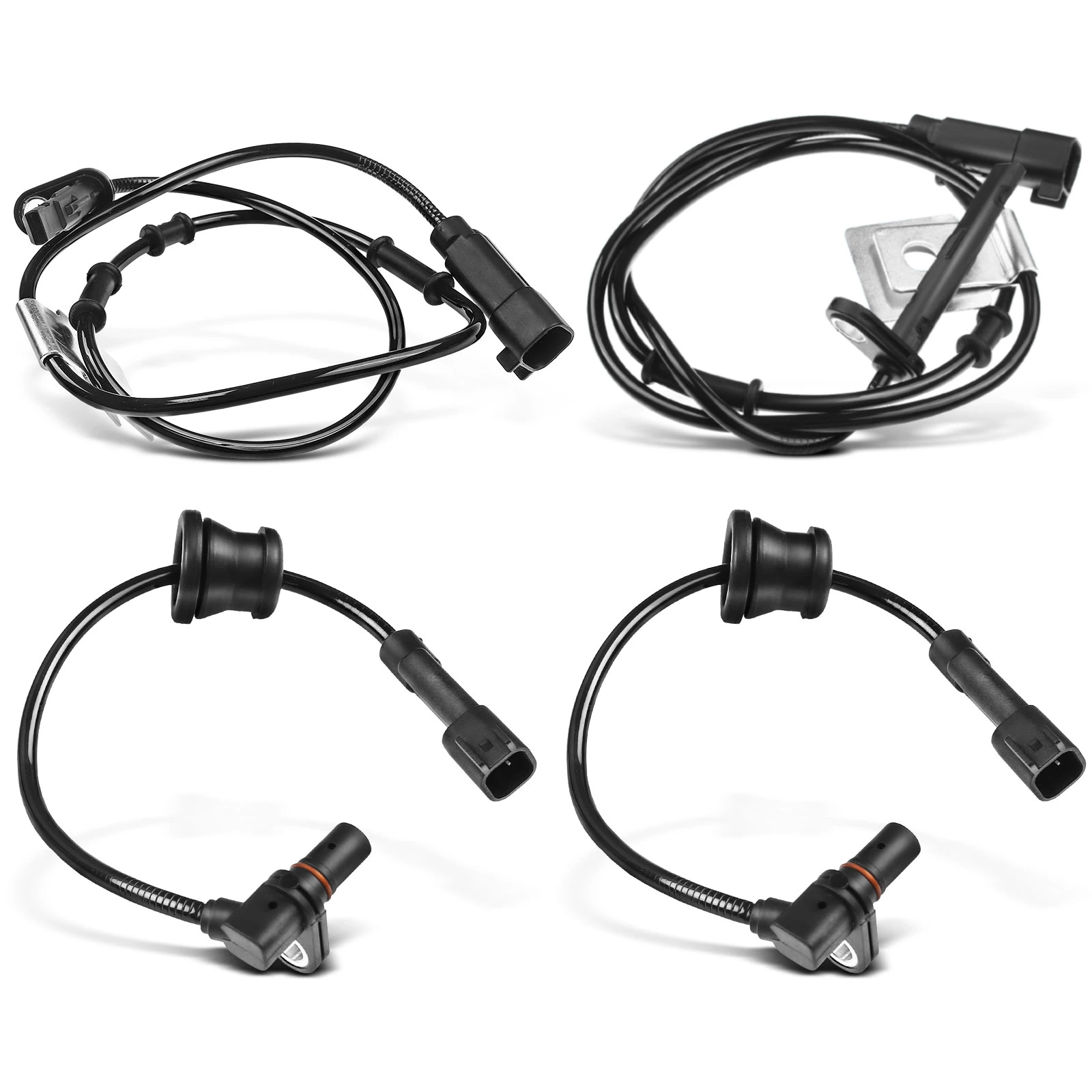 4 Pcs Front & Rear ABS Wheel Speed Sensor