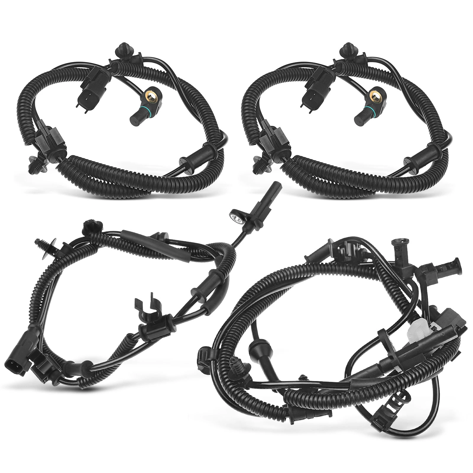 4 Pcs Front & Rear ABS Wheel Speed Sensor