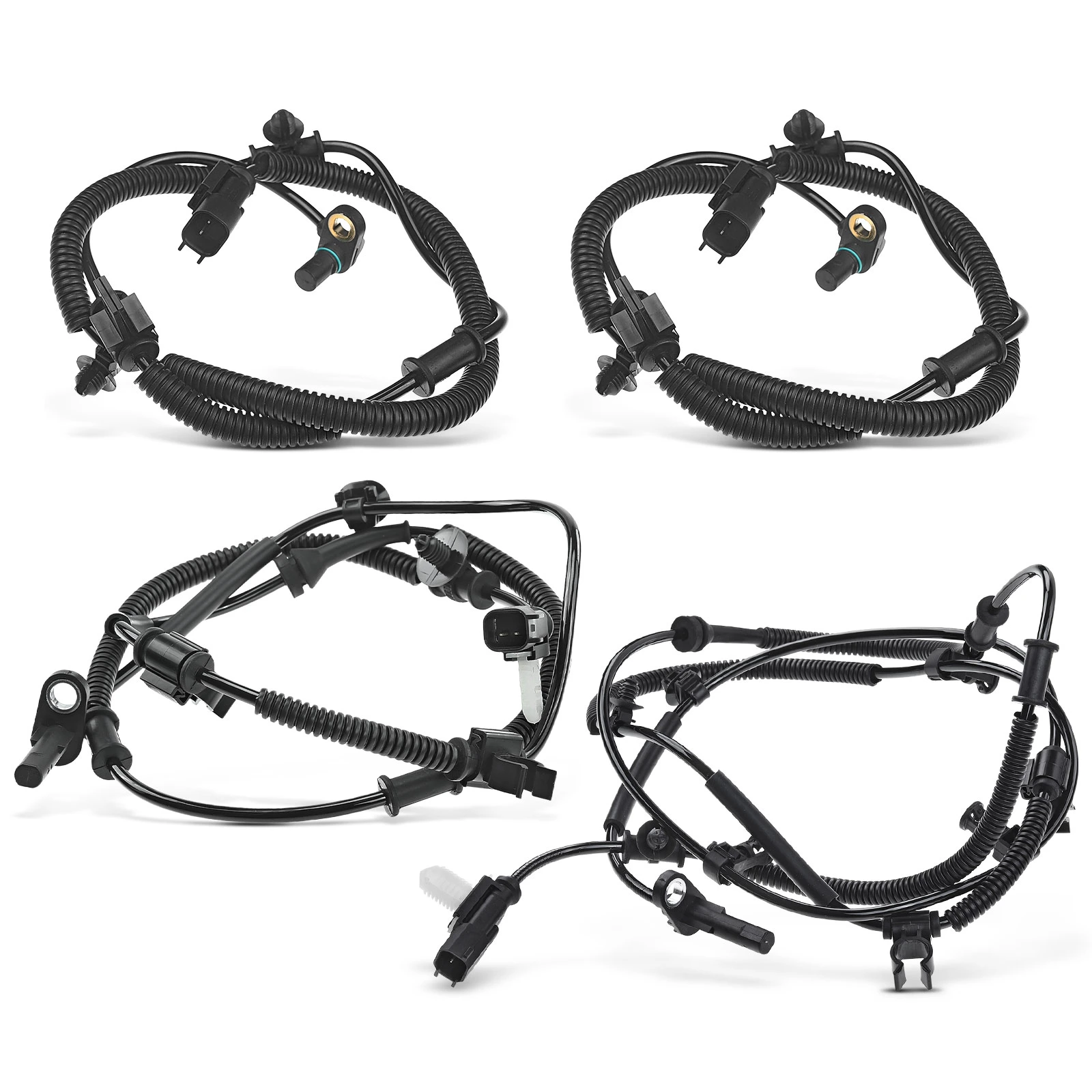 4 Pcs Front & Rear ABS Wheel Speed Sensor
