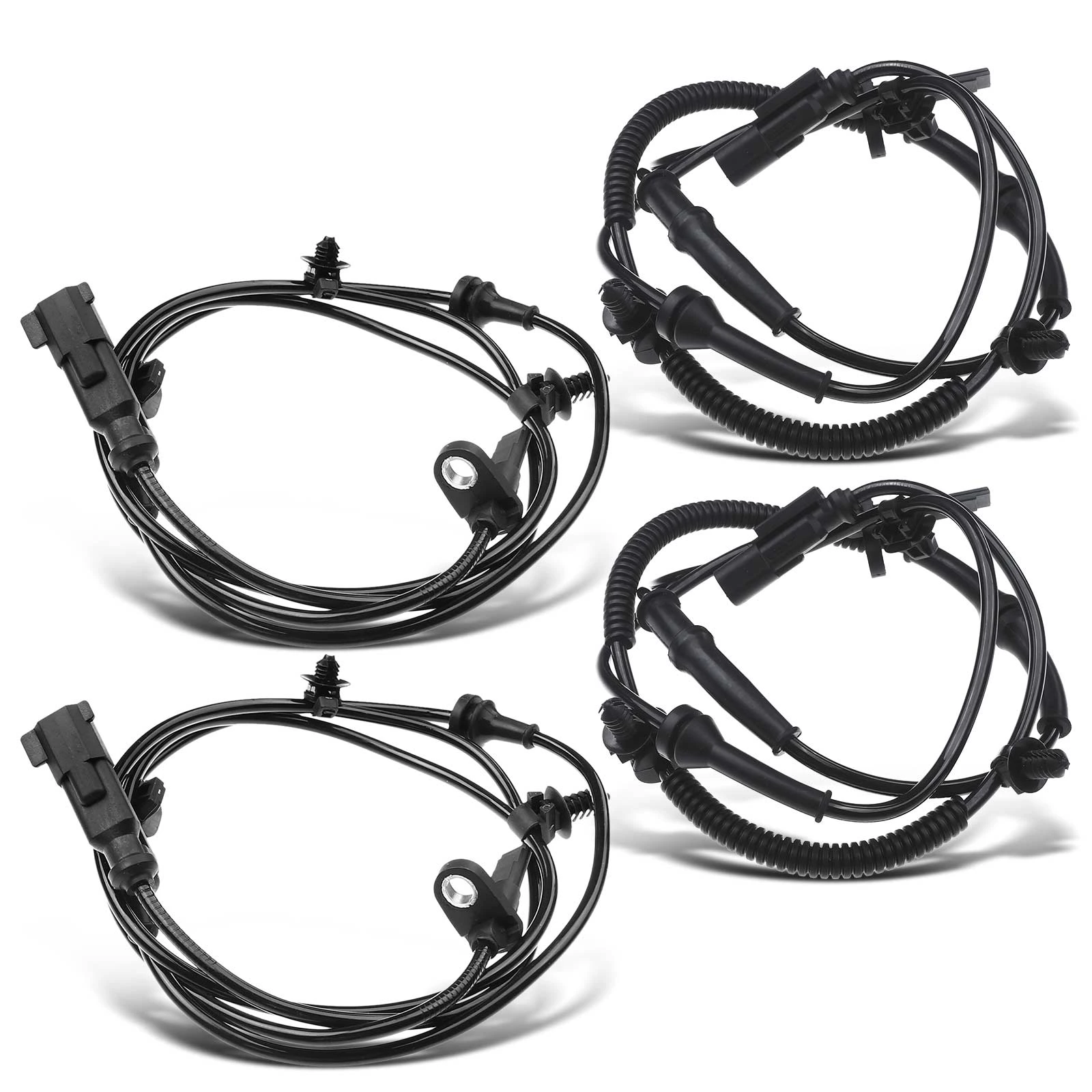 4 Pcs Front & Rear ABS Wheel Speed Sensor