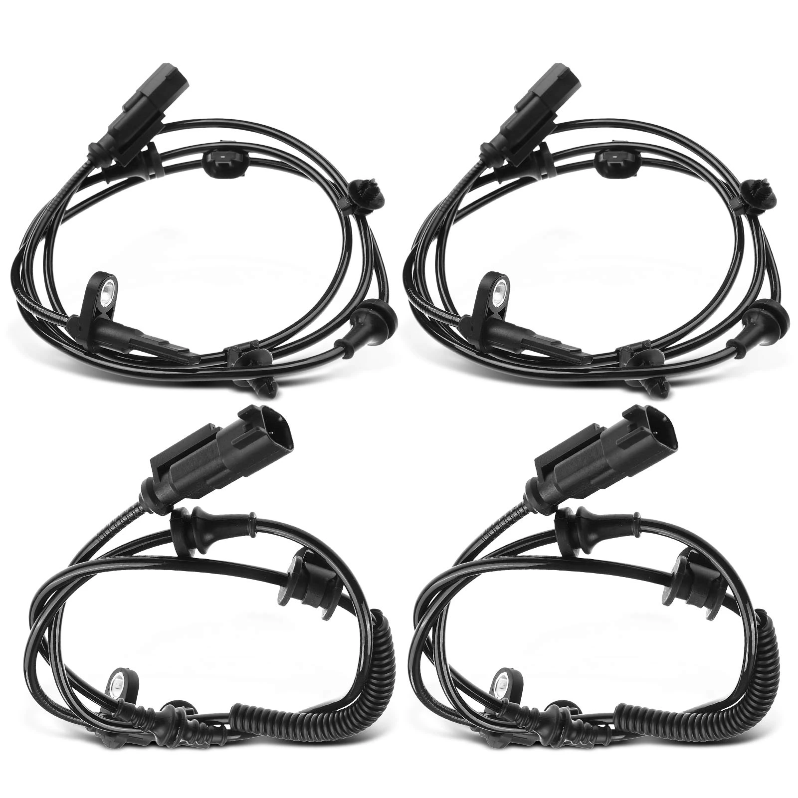 4 Pcs Front & Rear ABS Wheel Speed Sensor