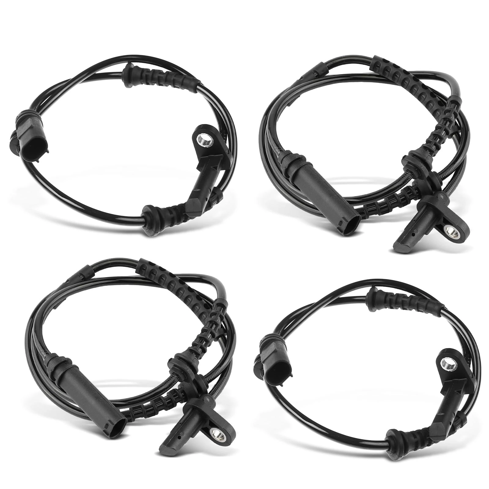 4 Pcs Front & Rear ABS Wheel Speed Sensor
