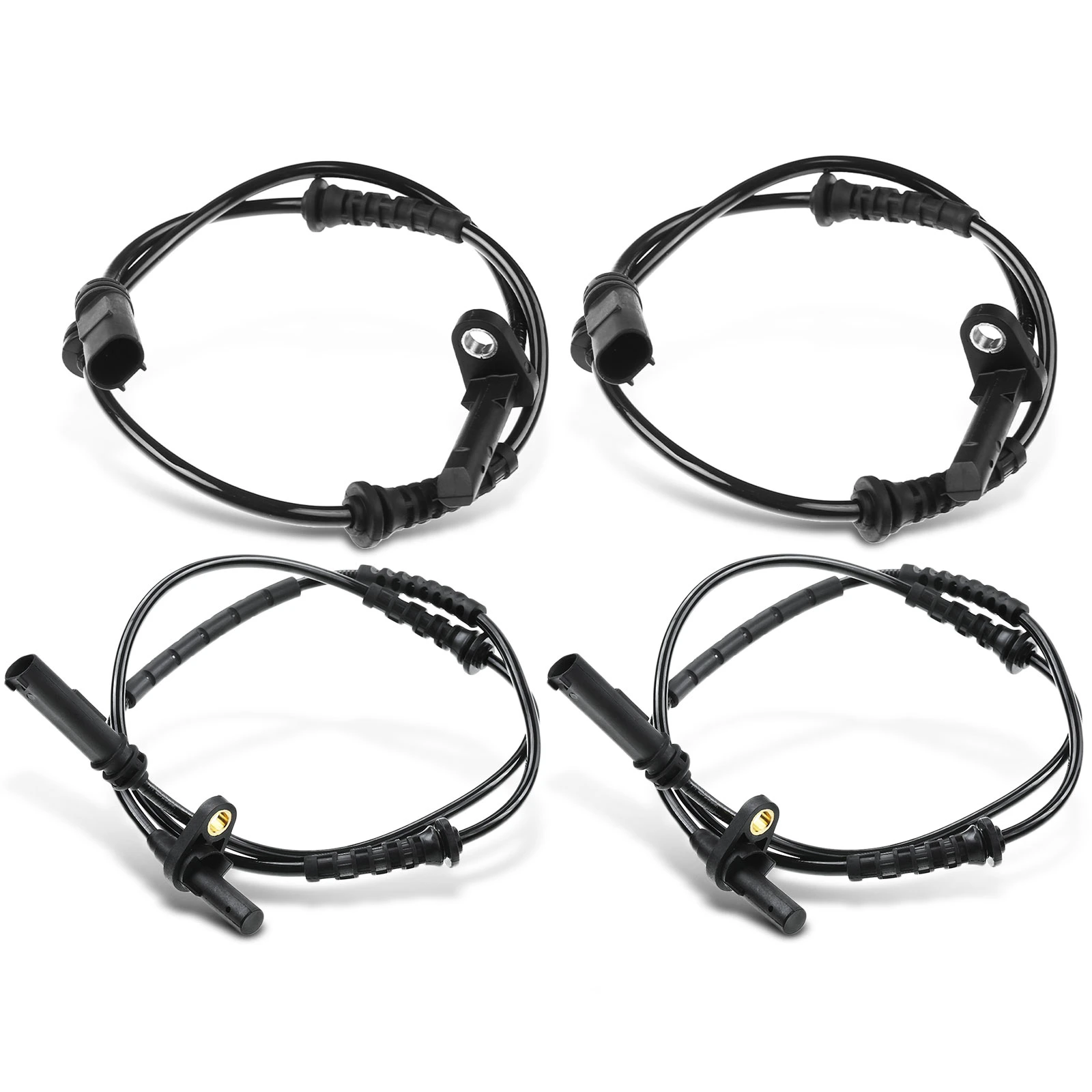4 Pcs Front & Rear ABS Wheel Speed Sensor