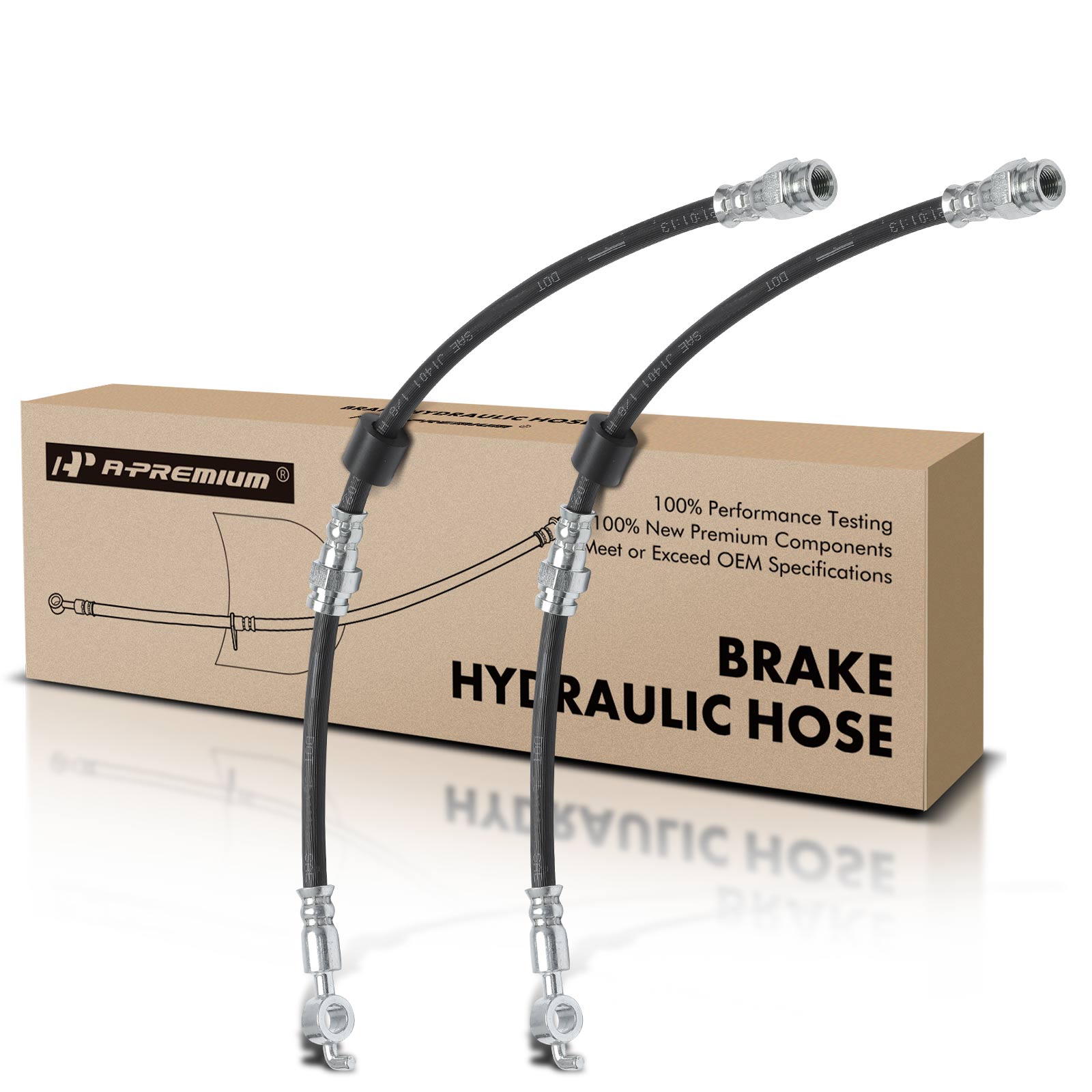 2 Pcs Brake Hydraulic Hose for 1991-1999 Mercury Tracer