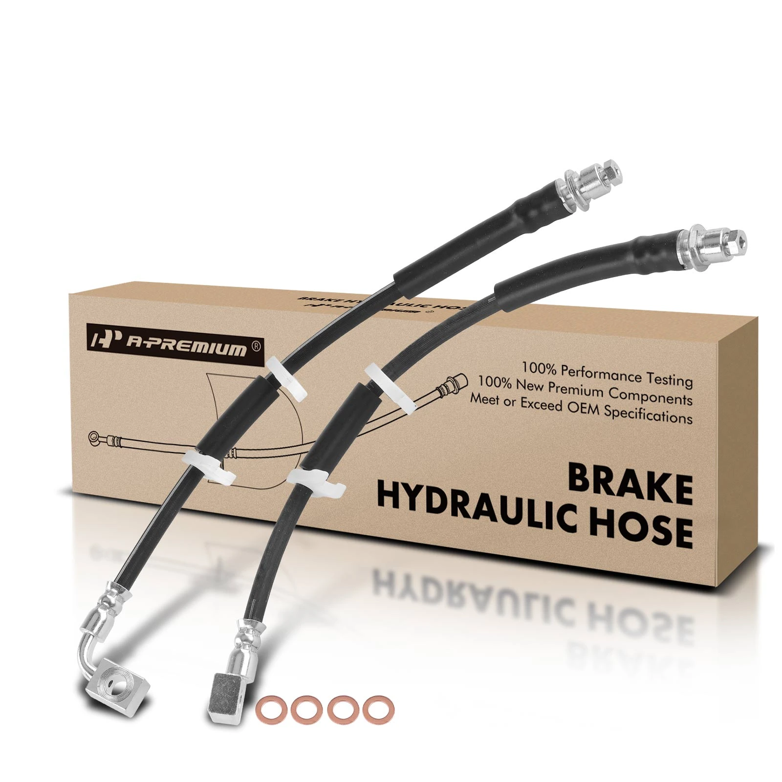 2 Pcs Front Brake Hydraulic Hose for Dodge Nitro 2007-2011 Jeep Liberty