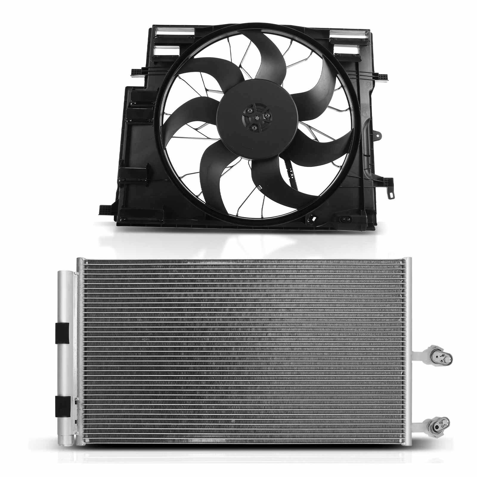 AC Condenser & Single Cooling Fan Assembly Kit