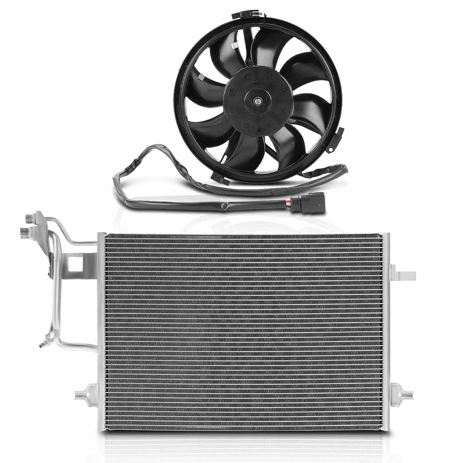 AC Condenser & Single Cooling Fan Assembly Kit