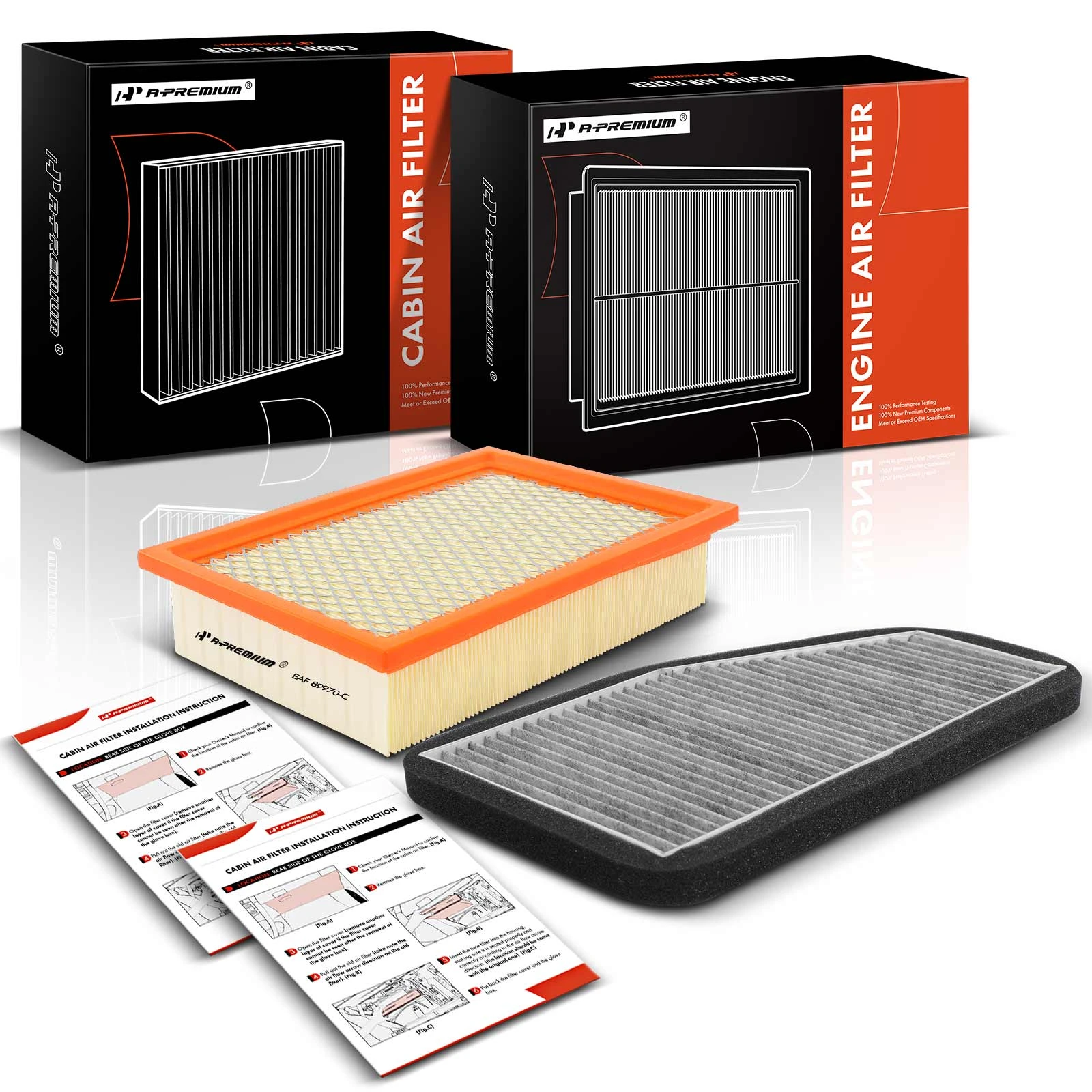 Engine & Activated Carbon Cabin Air Filter for 2007-2011 Mercury Mariner