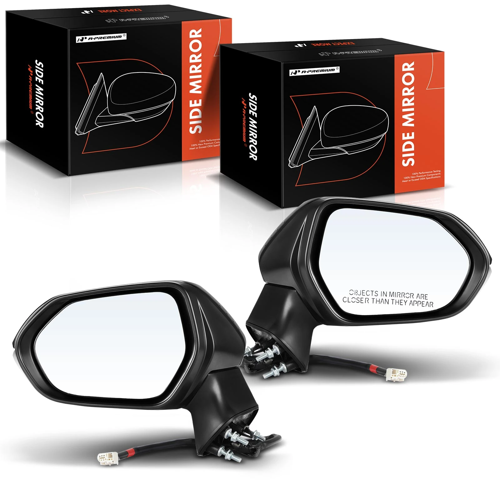 2020-2024 Toyota Corolla Driver & Passenger Mirror, Power Adjustment, Manual Folding, Black A-Premium APMI311