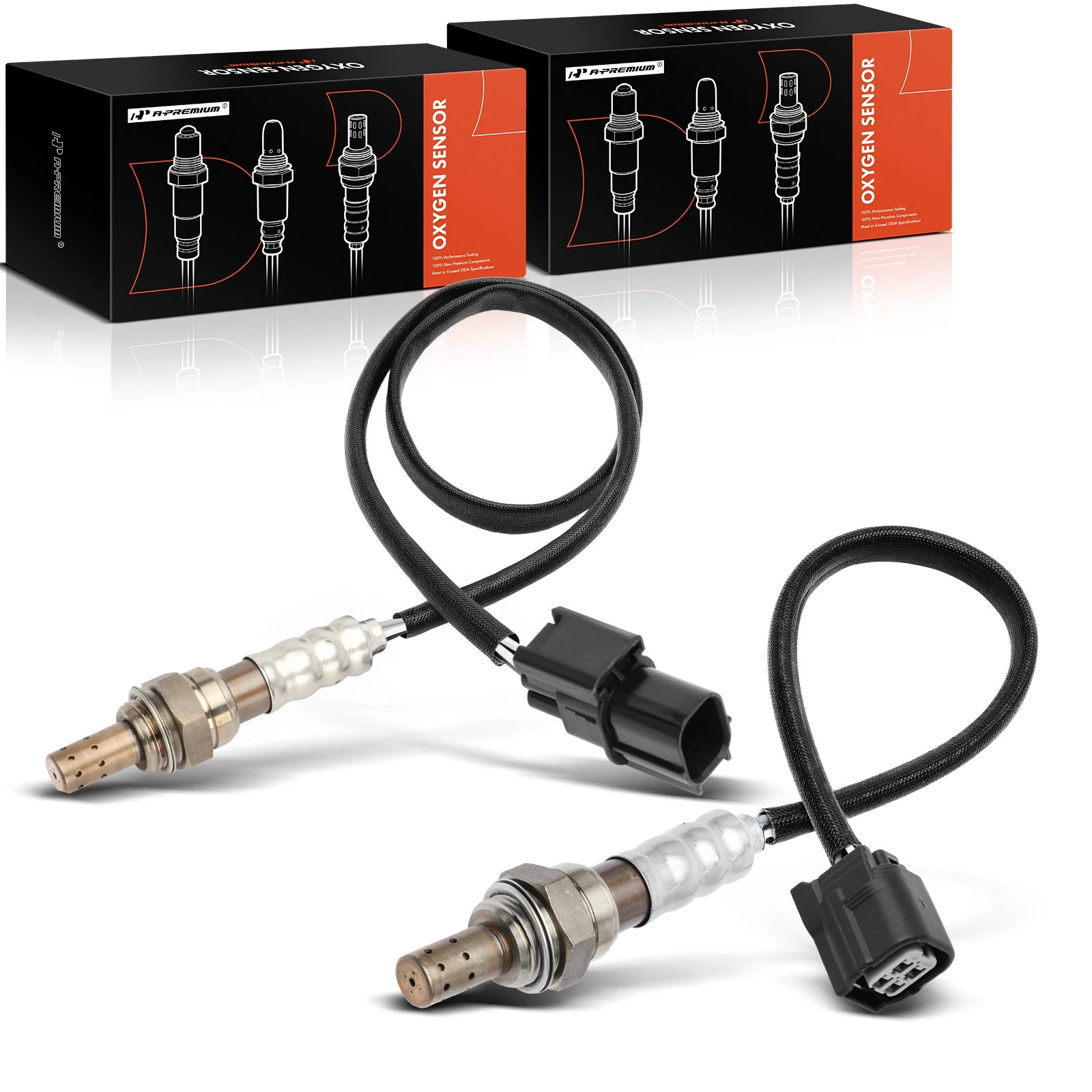 2016-2018 Honda Pilot 2pc Oxygen Sensor Downstream Front & Rear 4-Pin A-Premium APOS0898