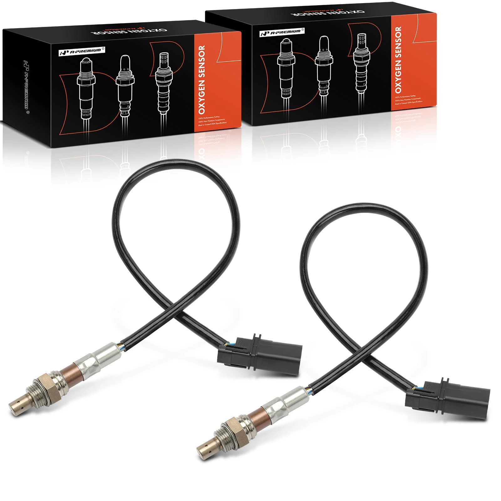 2 Pcs Upstream O2 Oxygen Sensor