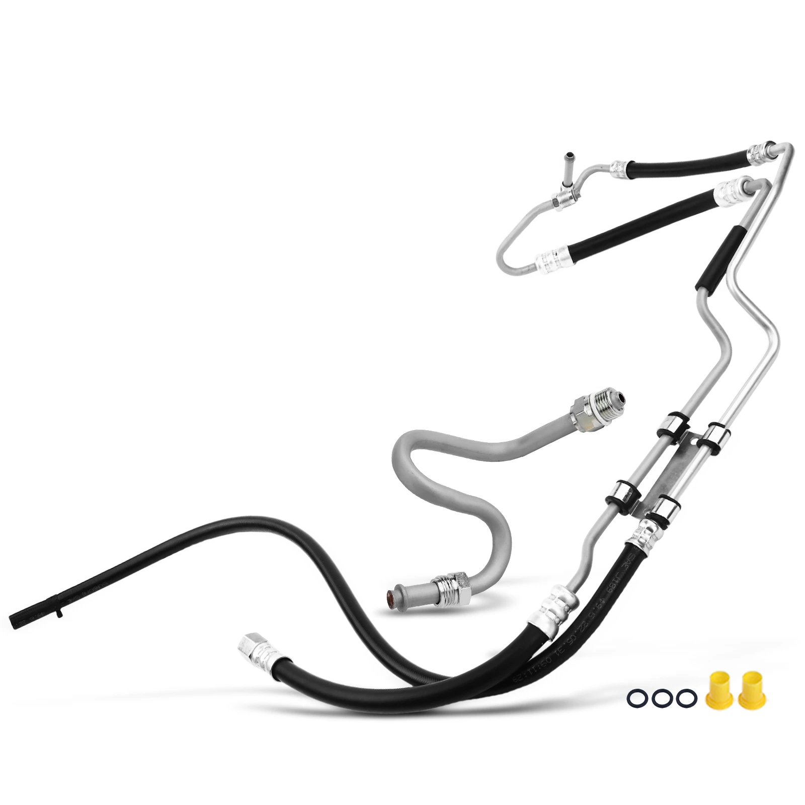 2 Pcs Power Steering Pressure & Return Hose Assembly