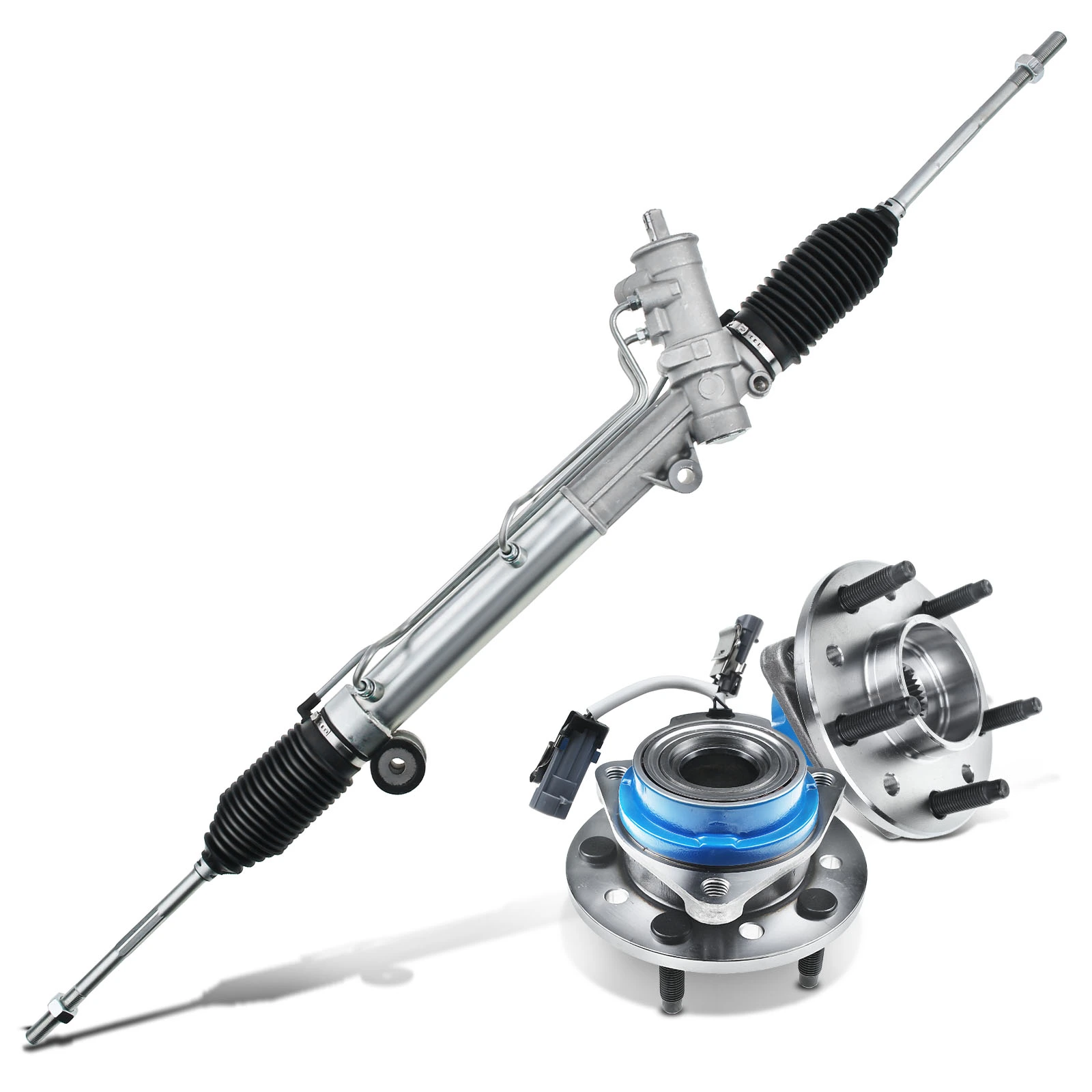 3 Pcs Rack and Pinion & Hub Bearing Kit