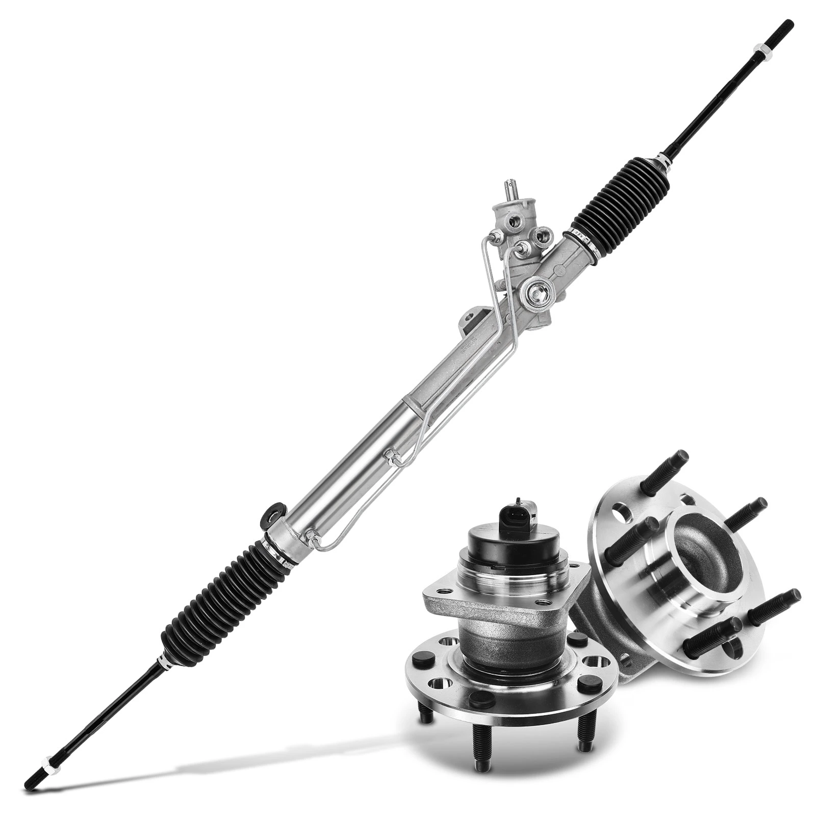 3 Pcs Rack and Pinion & Hub Bearing Kit for Chevrolet Camaro Pontiac 1998-2002