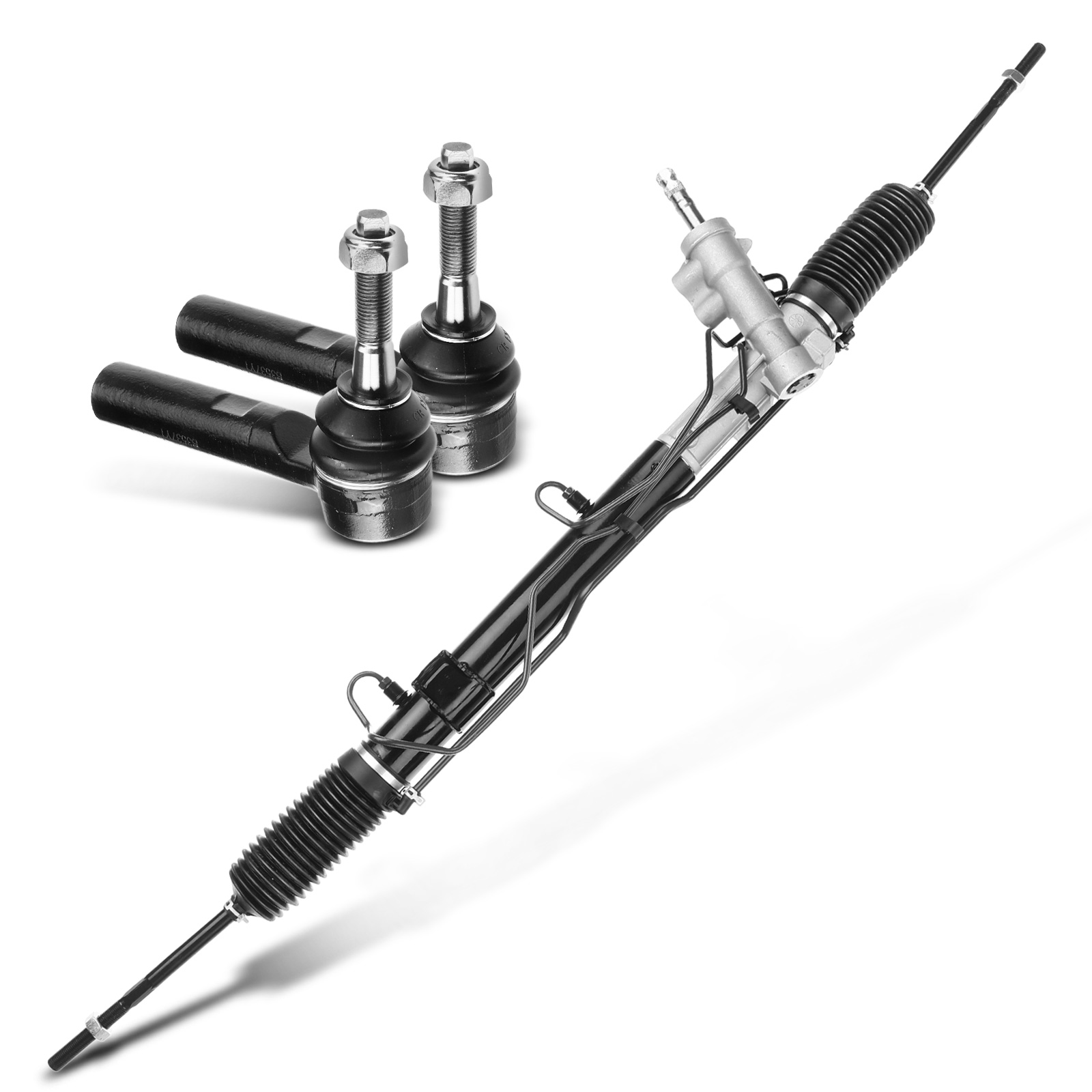 3 Pcs Rack and Pinion & Tie Rod End Kit
