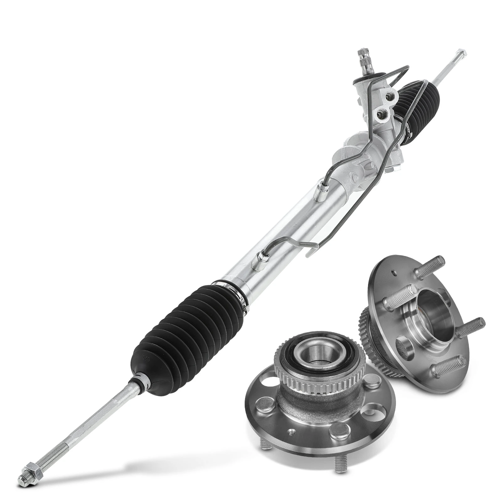 3 Pcs Rack and Pinion & Hub Bearing Kit