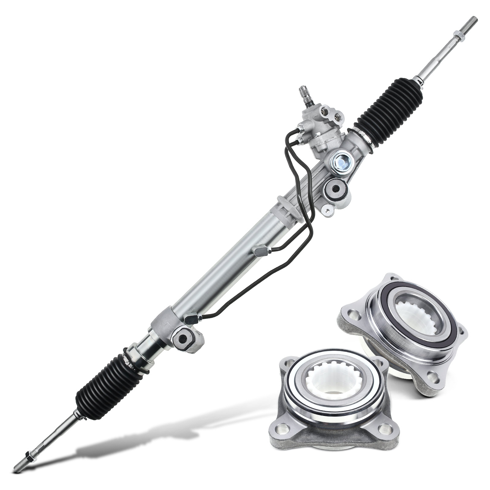 3 Pcs Rack and Pinion & Hub Bearing Kit