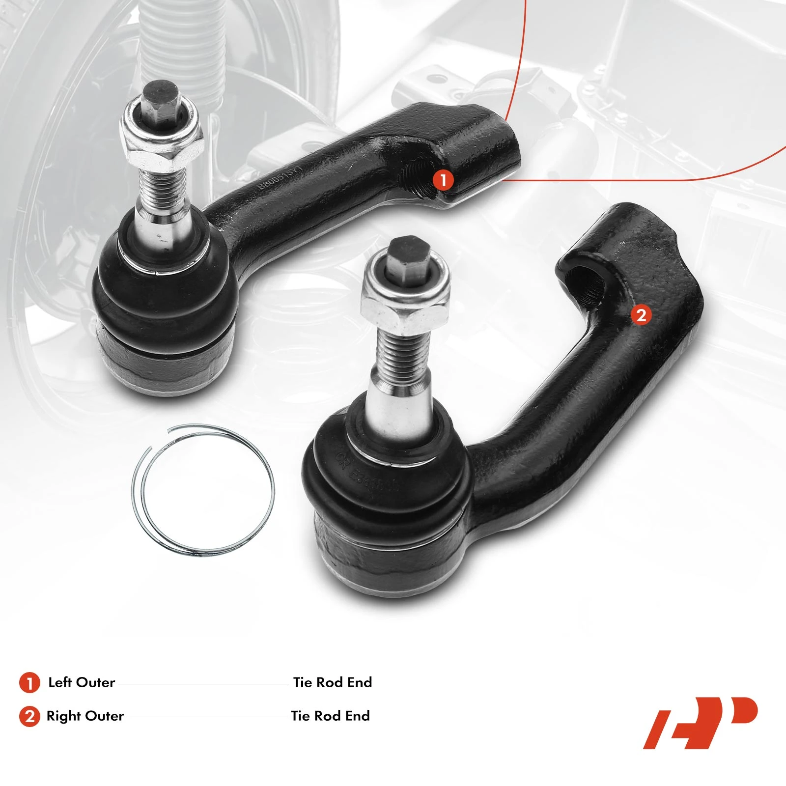 5 Pcs Rack and Pinion & Hub Bearing & Tie Rod End Kit for Ford F-150 2009-2010 4WD 6-Stud