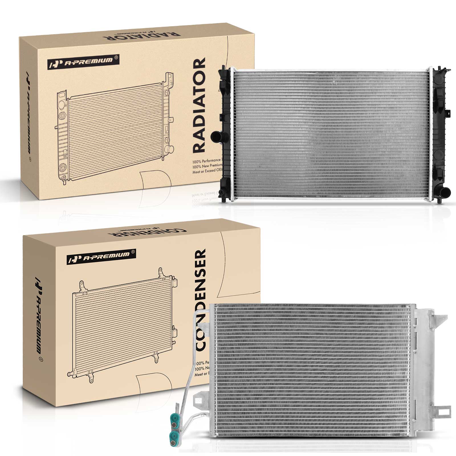 Radiator & AC Condenser Cooling Kit for Ford Fusion 2010-2012 Lincoln Mercury 2.5L