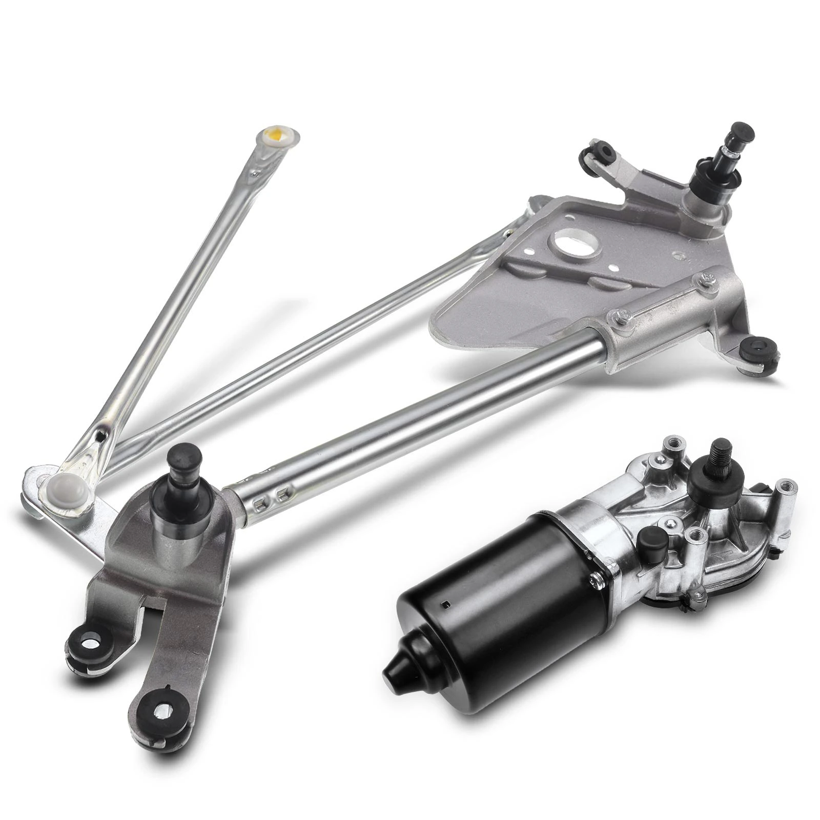 2 Pc Front Windshield Wiper Linkage Assembly with Motor for 2010-2011 Honda Accord Crosstour