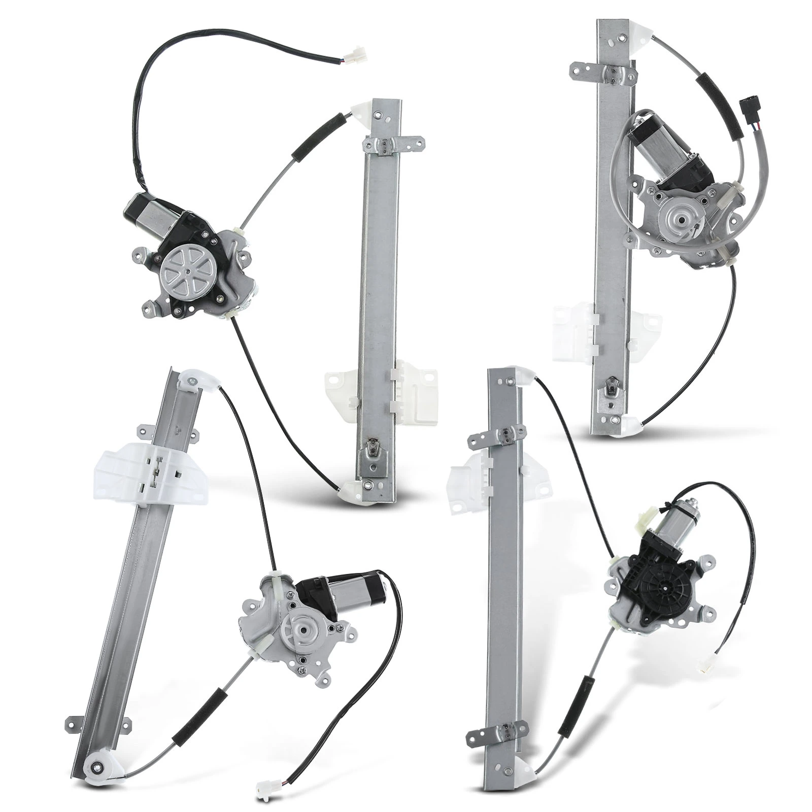 1997-2001 Mitsubishi Mirage 4pc Window Regulator and Motor Kit Front & Rear Electric with Motor A-Premium APWR2855