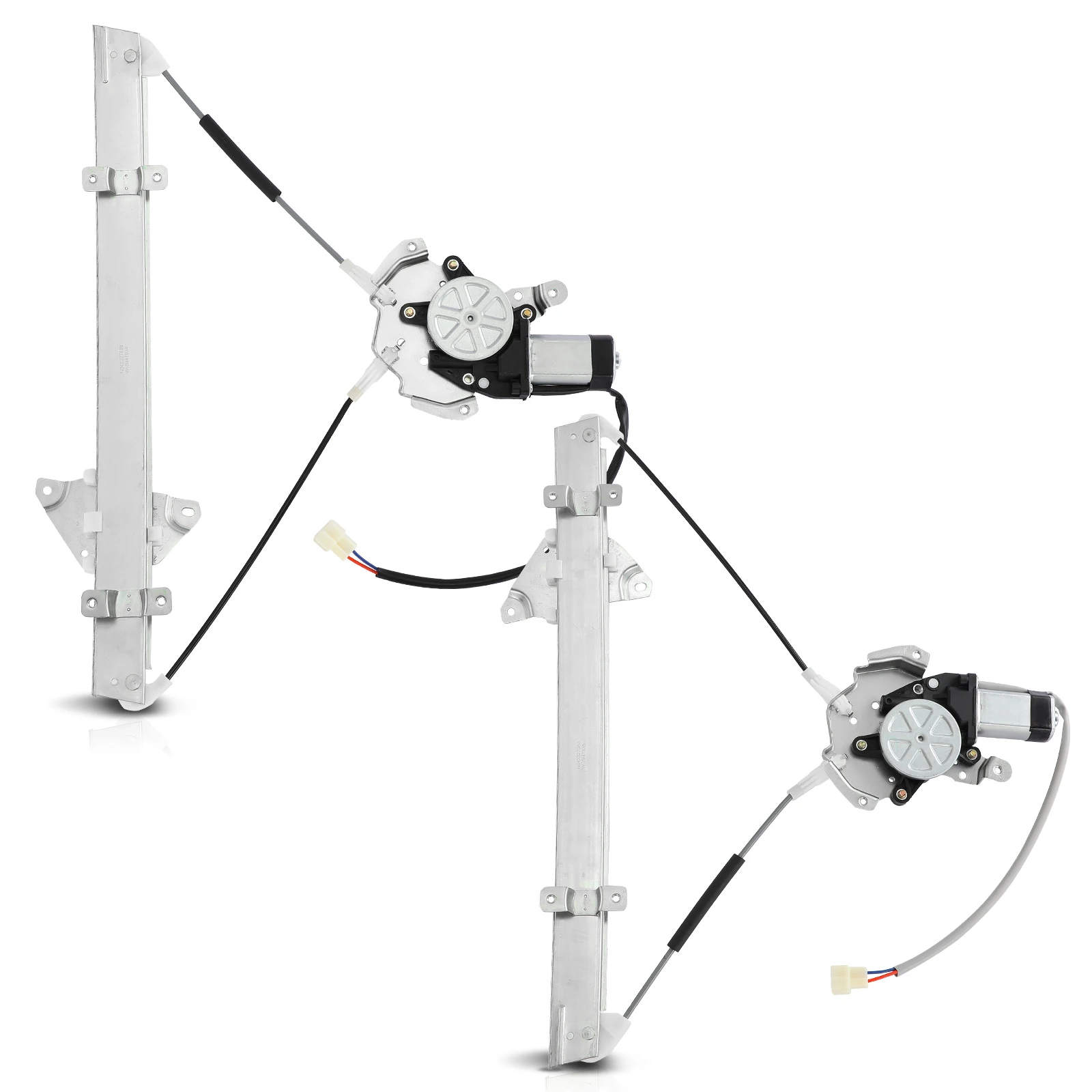 2 Pcs Front Power Window Regulator with Motor
