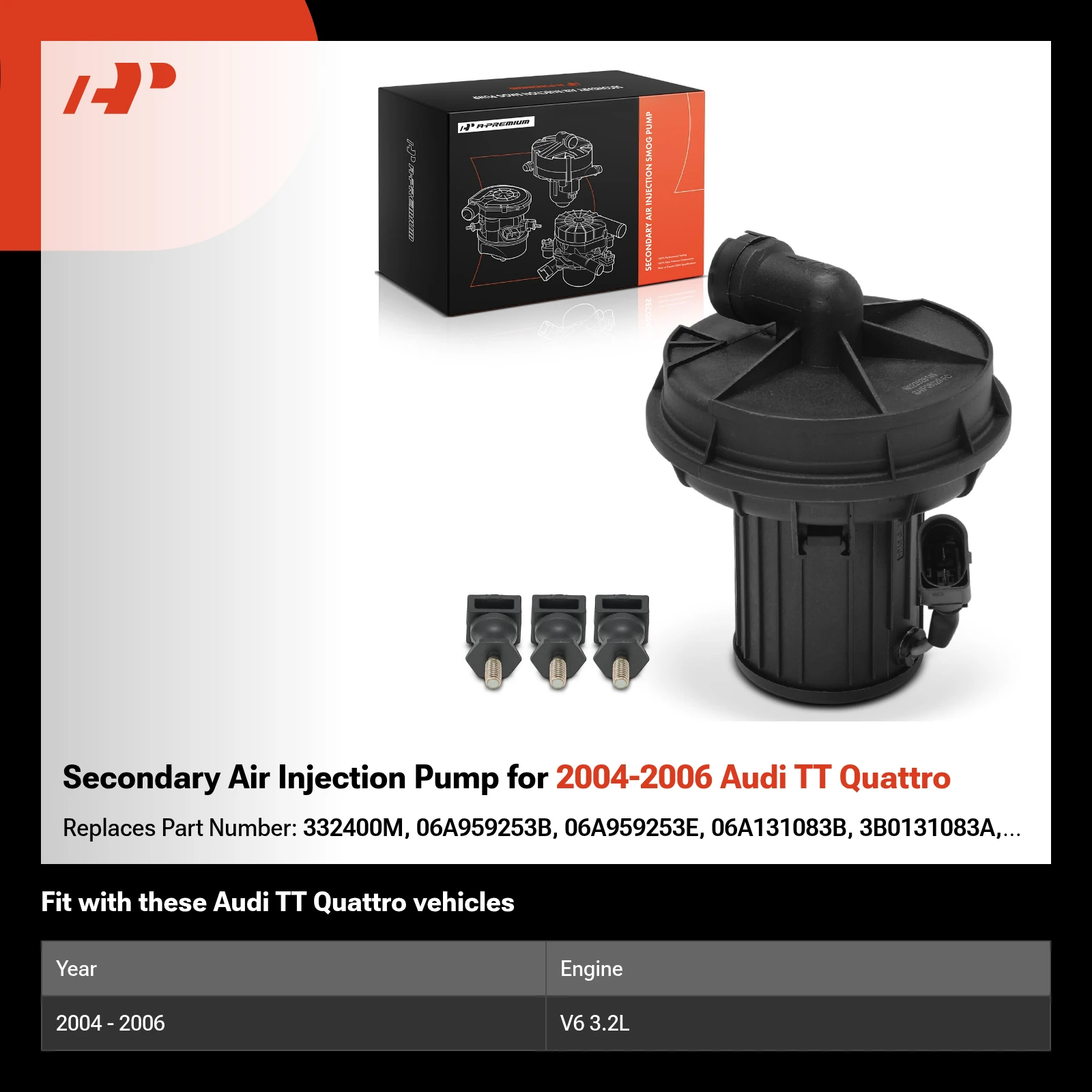 Secondary Air Injection Pump for 2004-2006 Audi TT Quattro