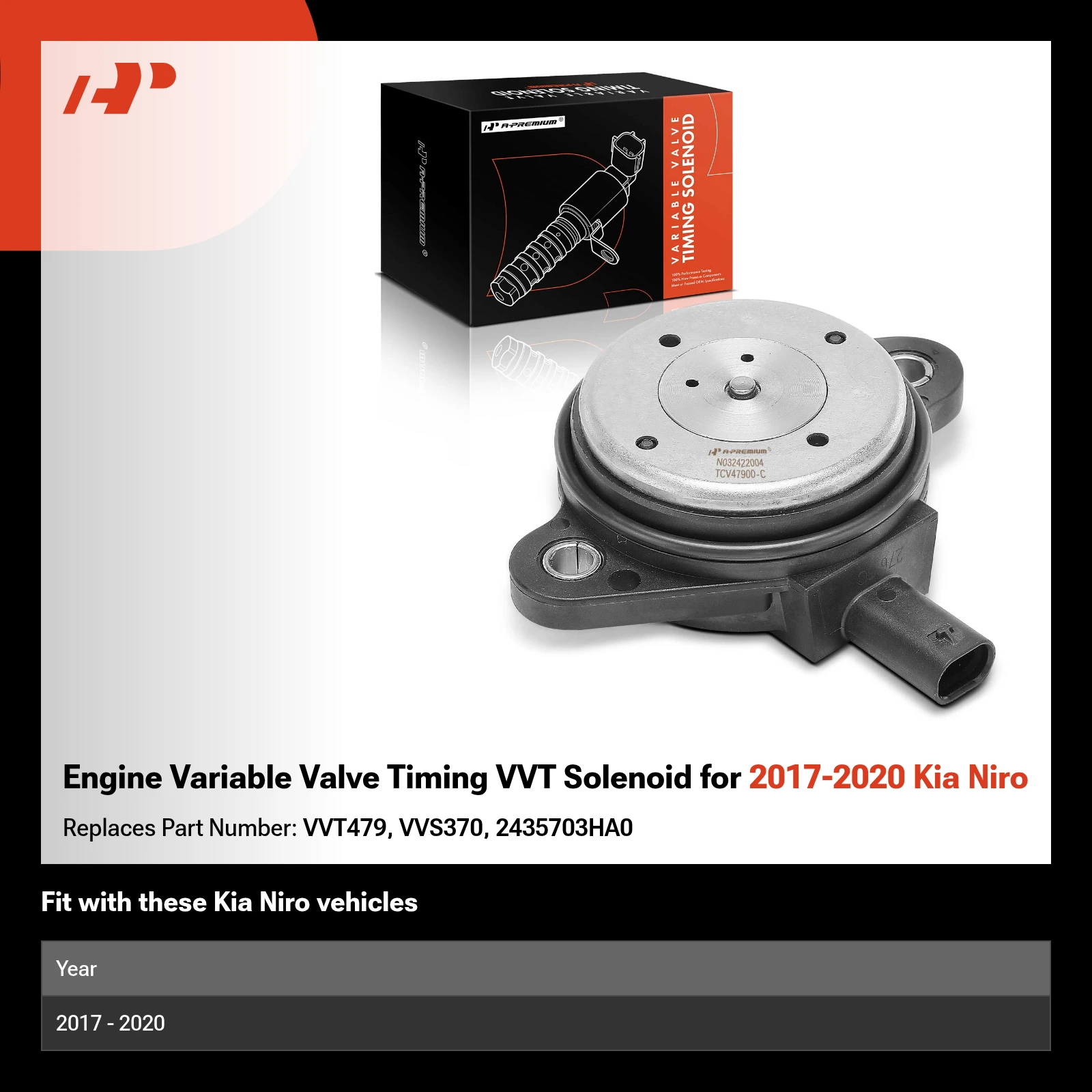 Engine Variable Valve Timing VVT Solenoid for 2017-2020 Kia Niro