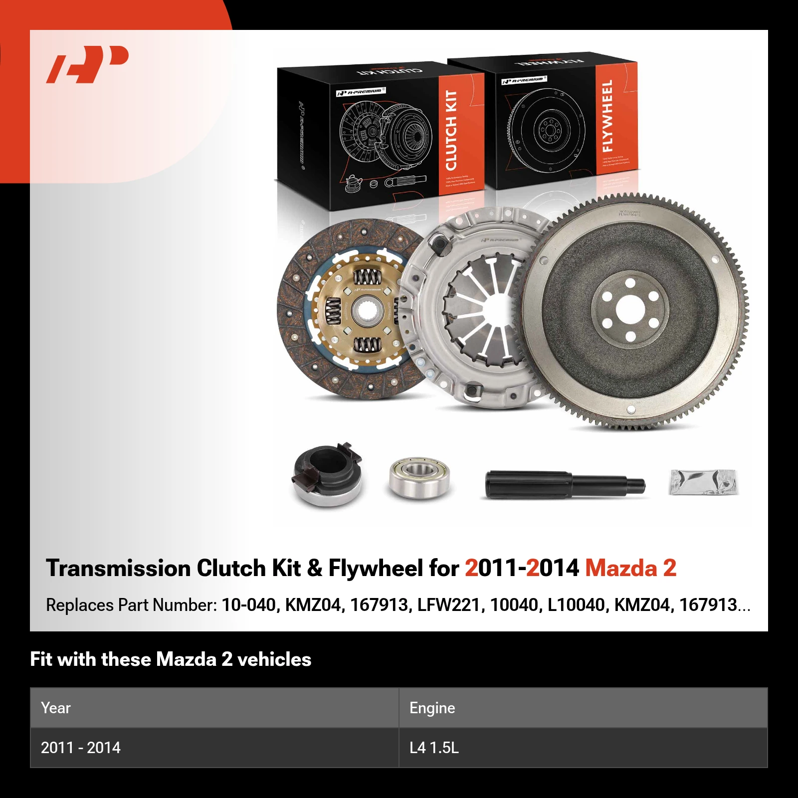 Transmission Clutch Kit & Flywheel for 2011-2014 Mazda 2