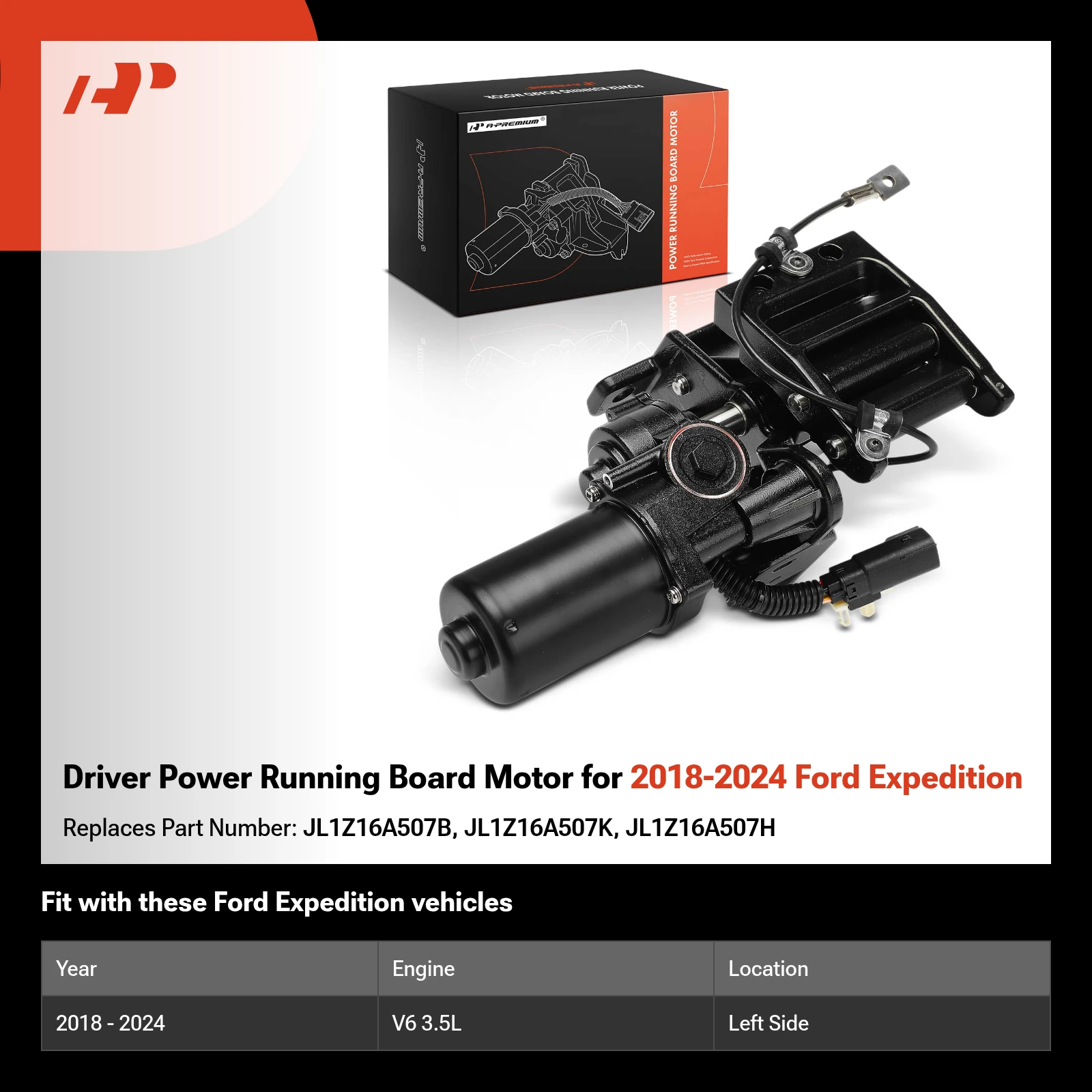 Driver Power Running Board Motor for 2018-2024 Ford Expedition