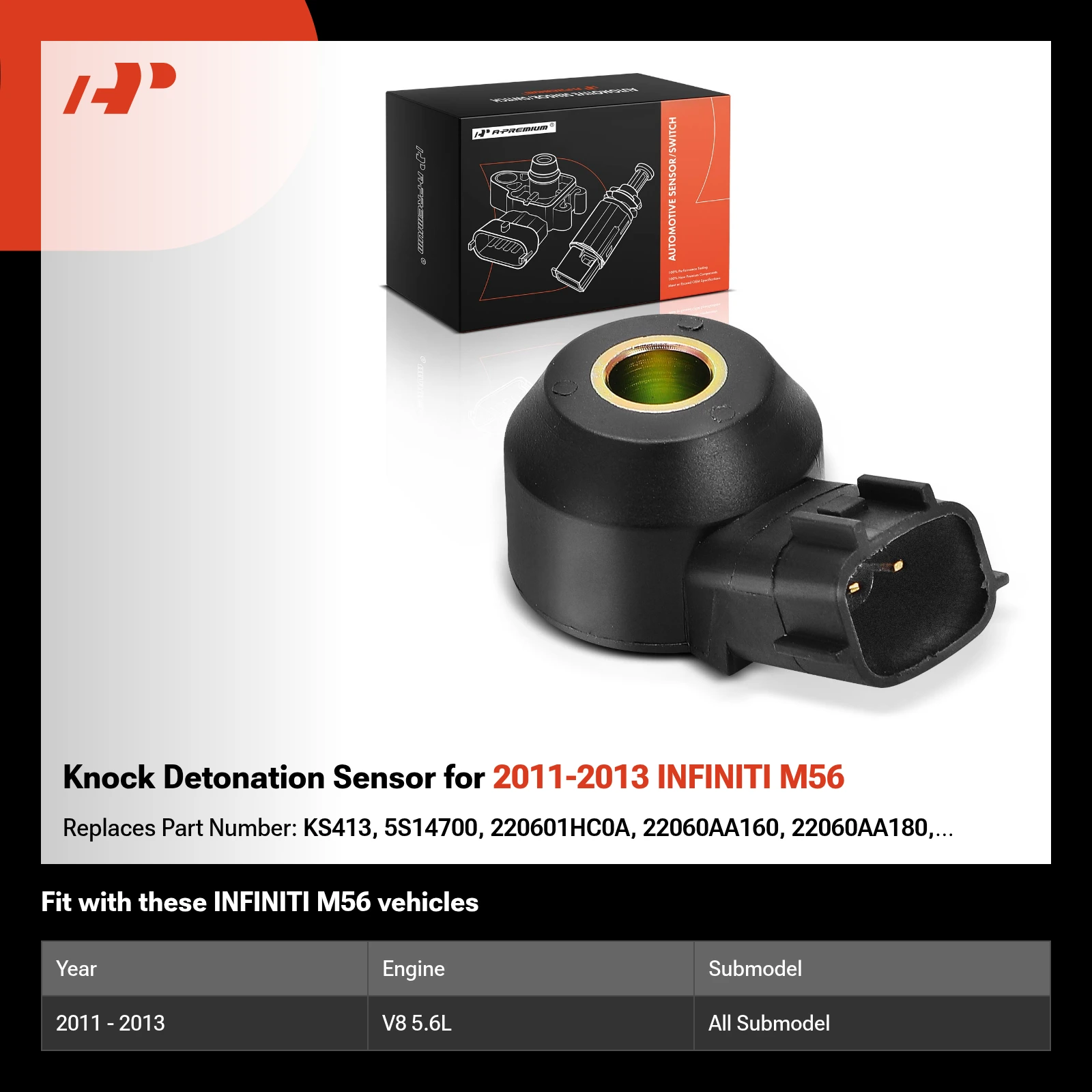 Knock Detonation Sensor for 2011-2013 INFINITI M56