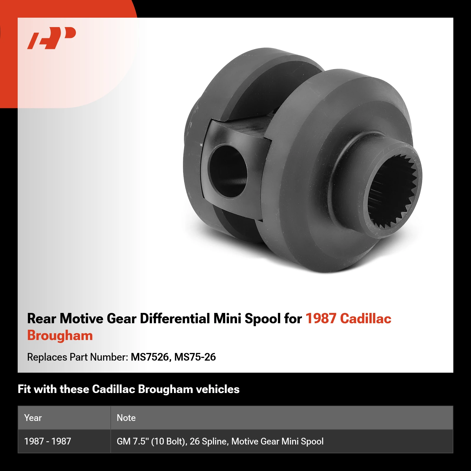 Rear Motive Gear Differential Mini Spool for 1987 Cadillac Brougham