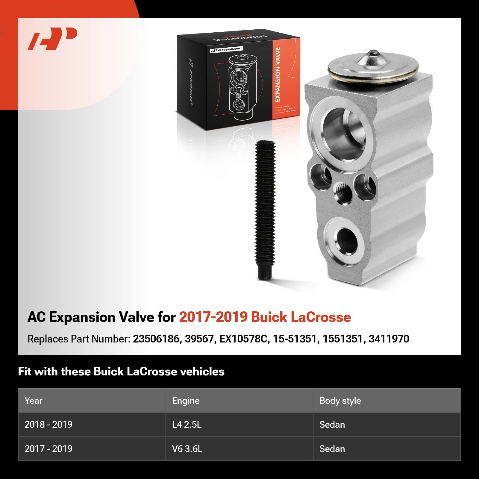 AC Expansion Valve for 2017-2019 Buick LaCrosse