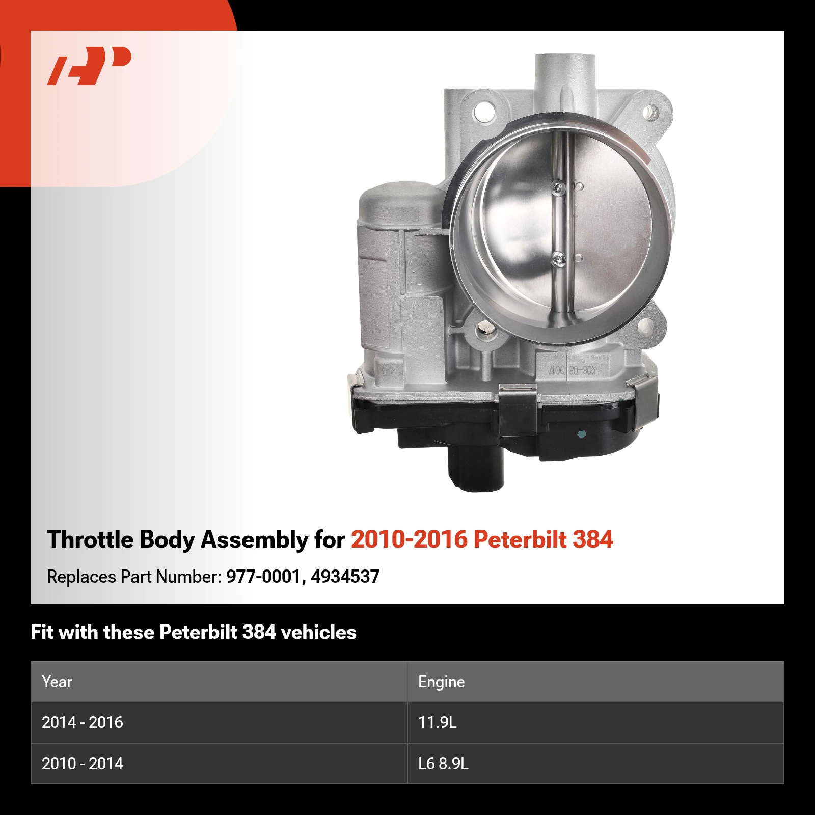 Throttle Body Assembly for 2010-2016 Peterbilt 384