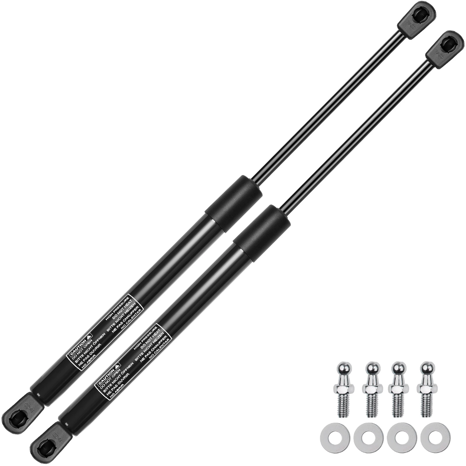 2 Pcs Universal Lift Supports Gas Struts with Spike Extended Length 15.98in. 9.92in. 60lbs