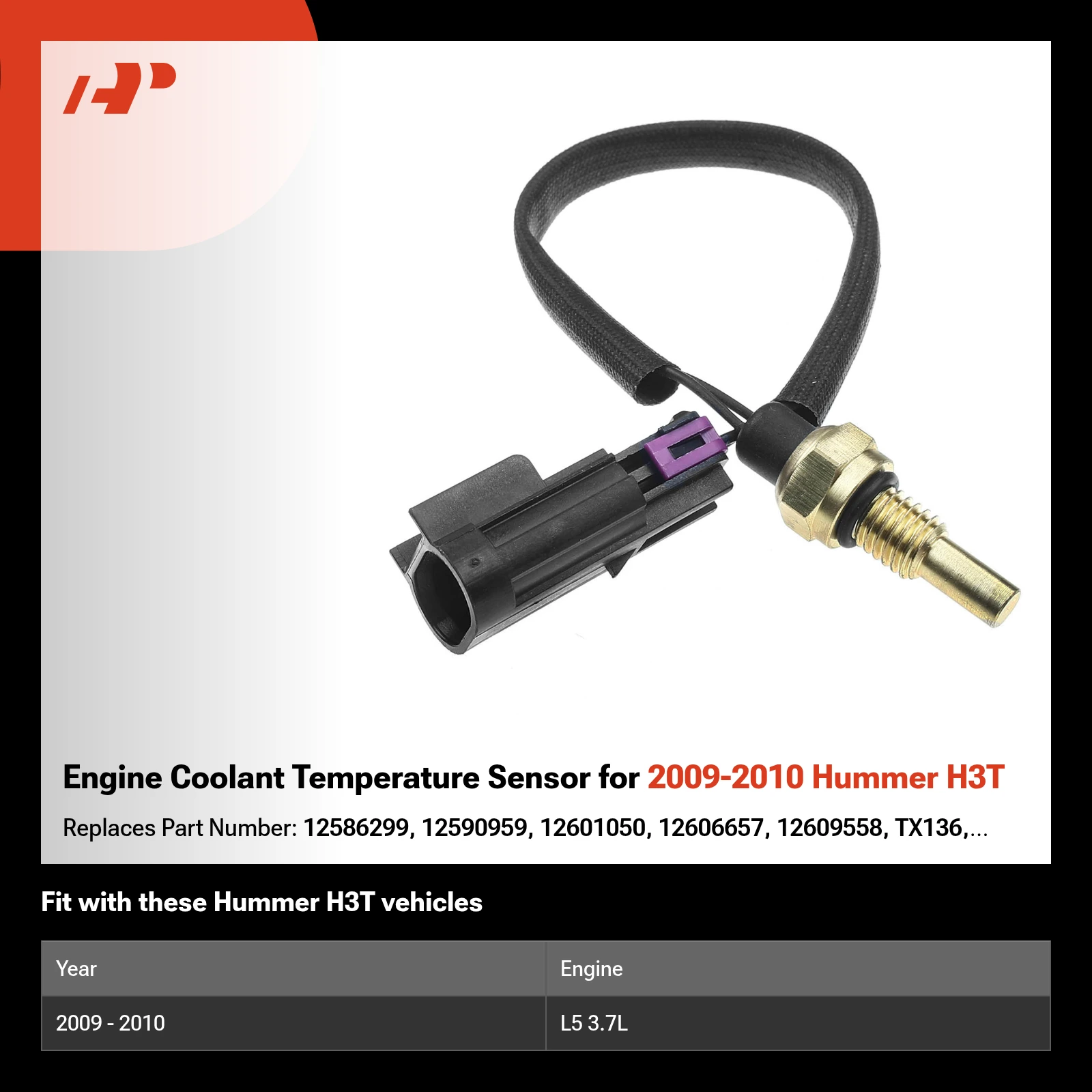 Engine Coolant Temperature Sensor for 2009-2010 Hummer H3T
