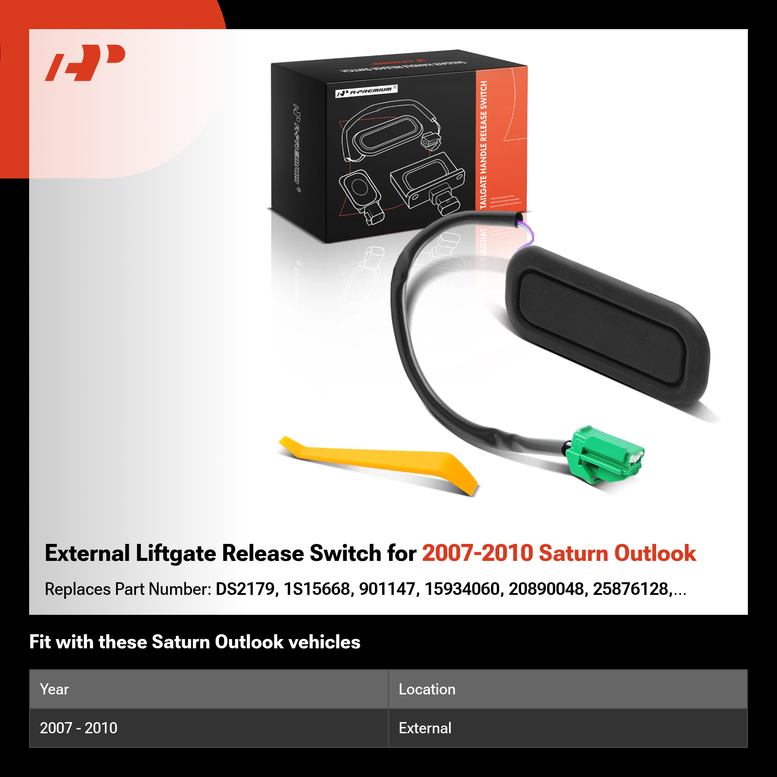 External Liftgate Release Switch for 2007-2010 Saturn Outlook