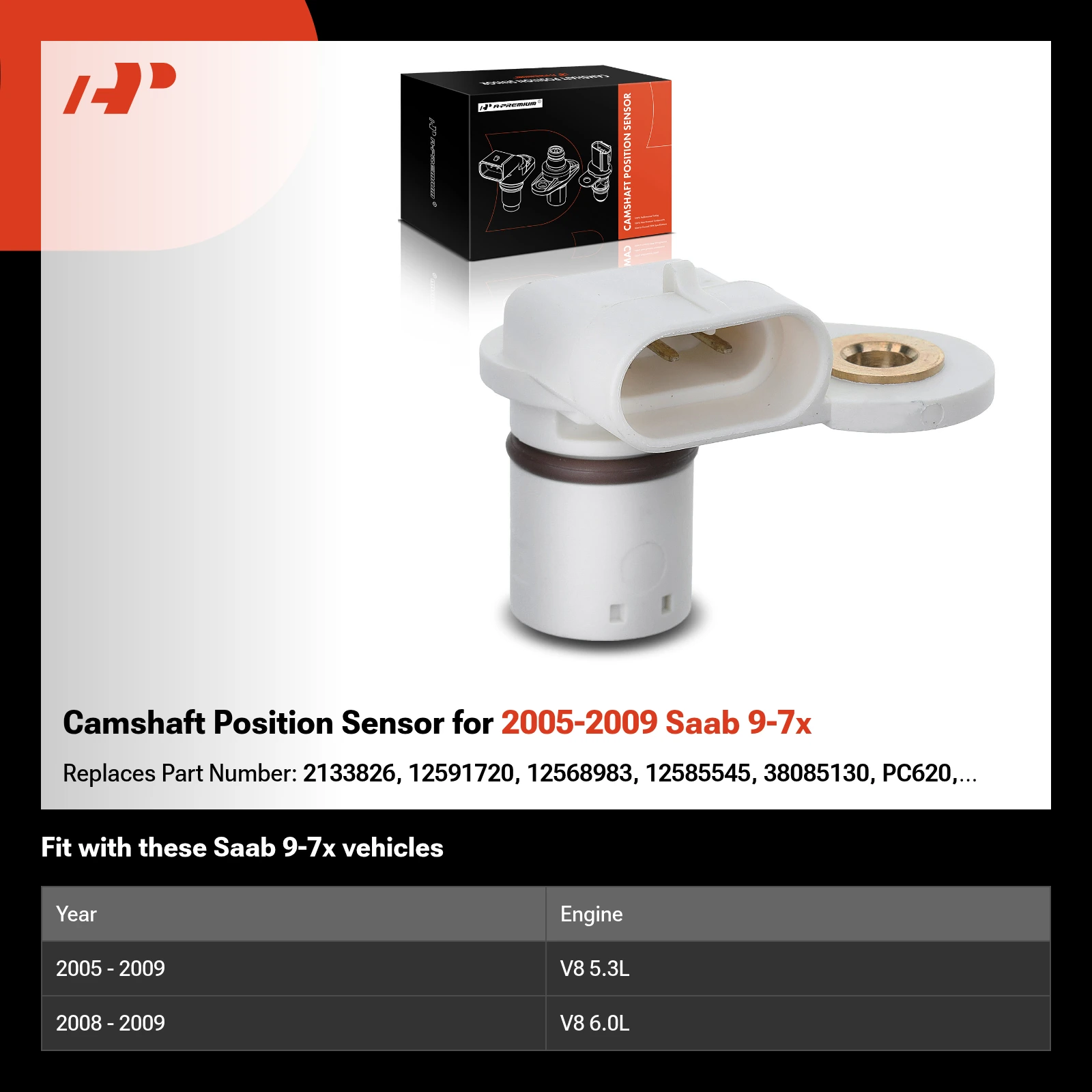 Camshaft Position Sensor for 2005-2009 Saab 9-7x