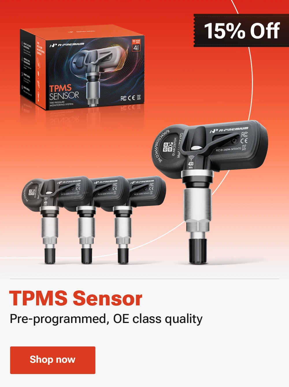 A-Premium Tire Pressure Monitoring System Sensor 15% Off