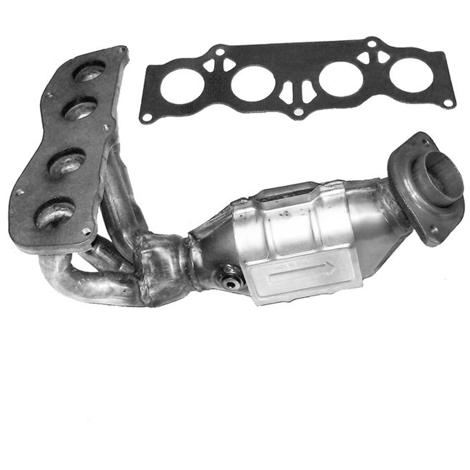 AP Emissions 641232 Catalytic Converter with Integrated Exhaust Manifold, Front Side