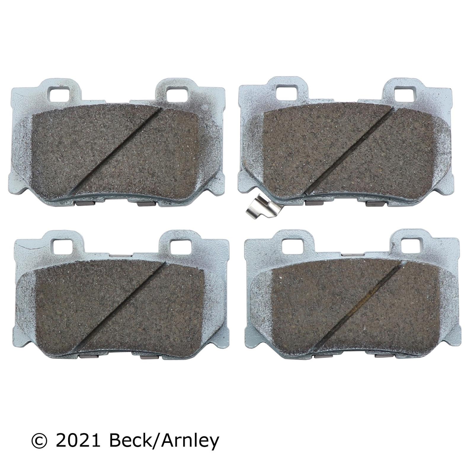 Beck/Arnley 085-1908 Disc Brake Pad Set, Rear Side