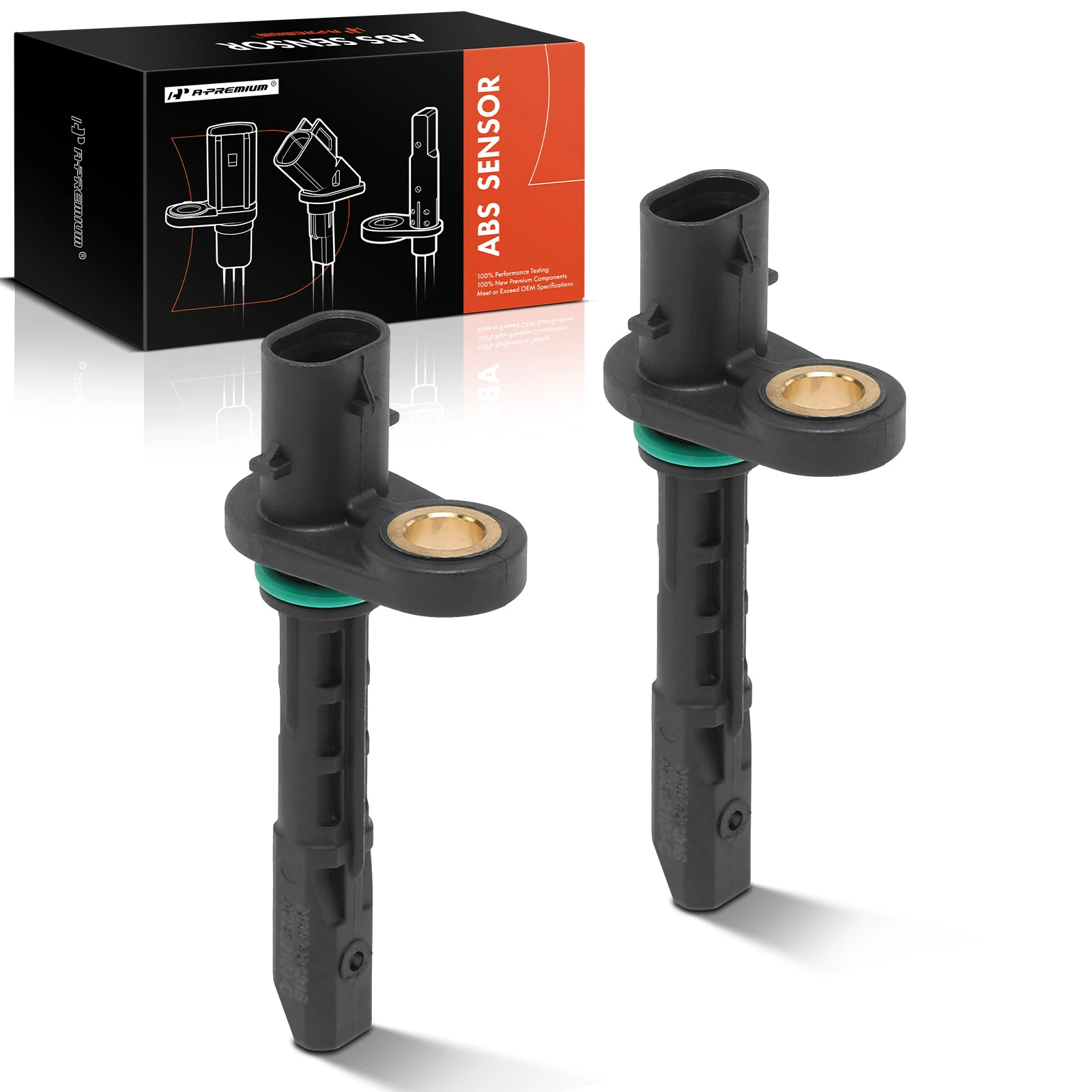 2 Pcs Front ABS Wheel Speed Sensor