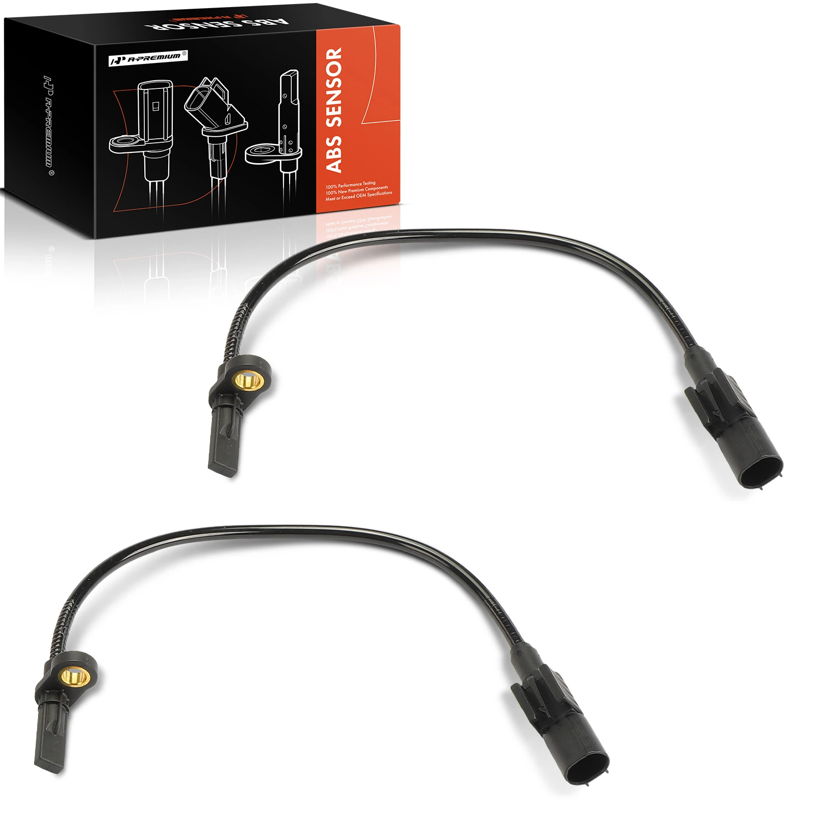 2 Pcs Rear ABS Wheel Speed Sensor