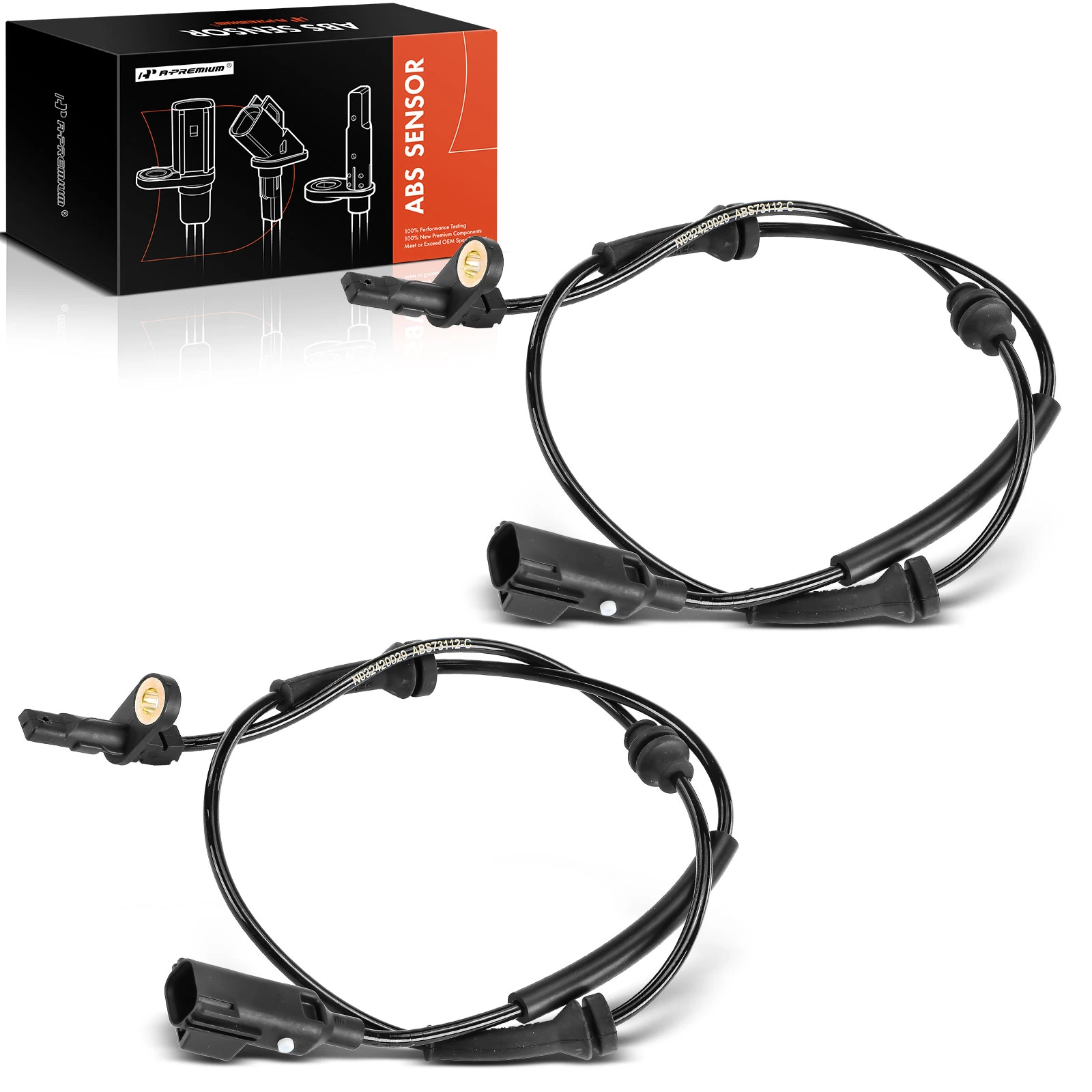 2 Pcs Front ABS Wheel Speed Sensor for 2018-2023 Jaguar E-Pace